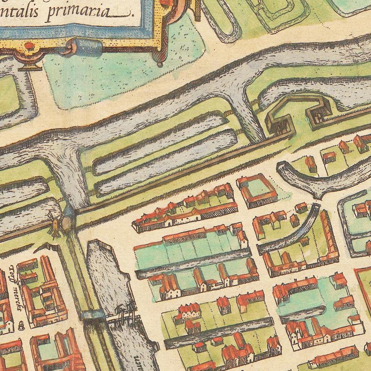Historische Stadtansicht Emden um 1609
