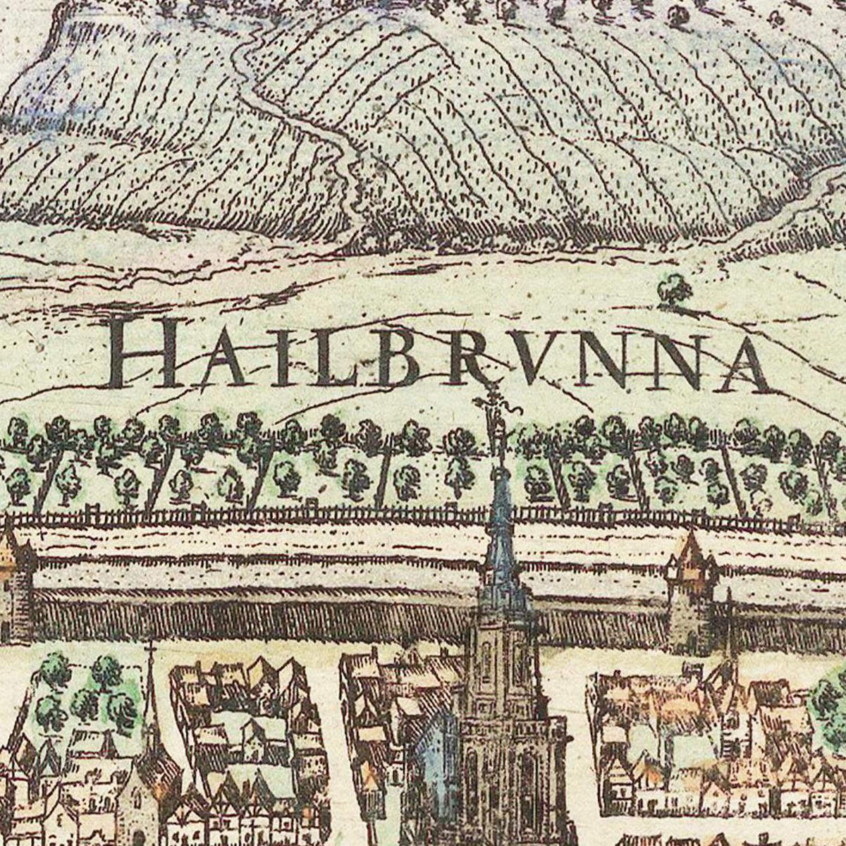 Historische Stadtansicht Heilbronn um 1609