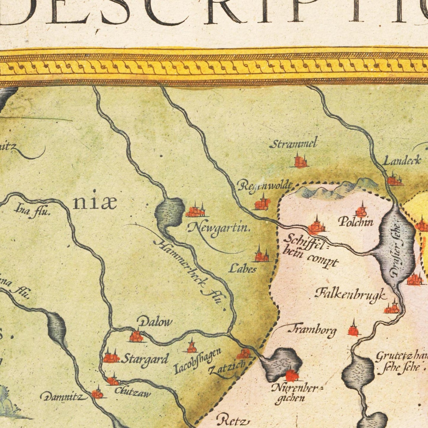 Historische Landkarte Brandenburg um 1609