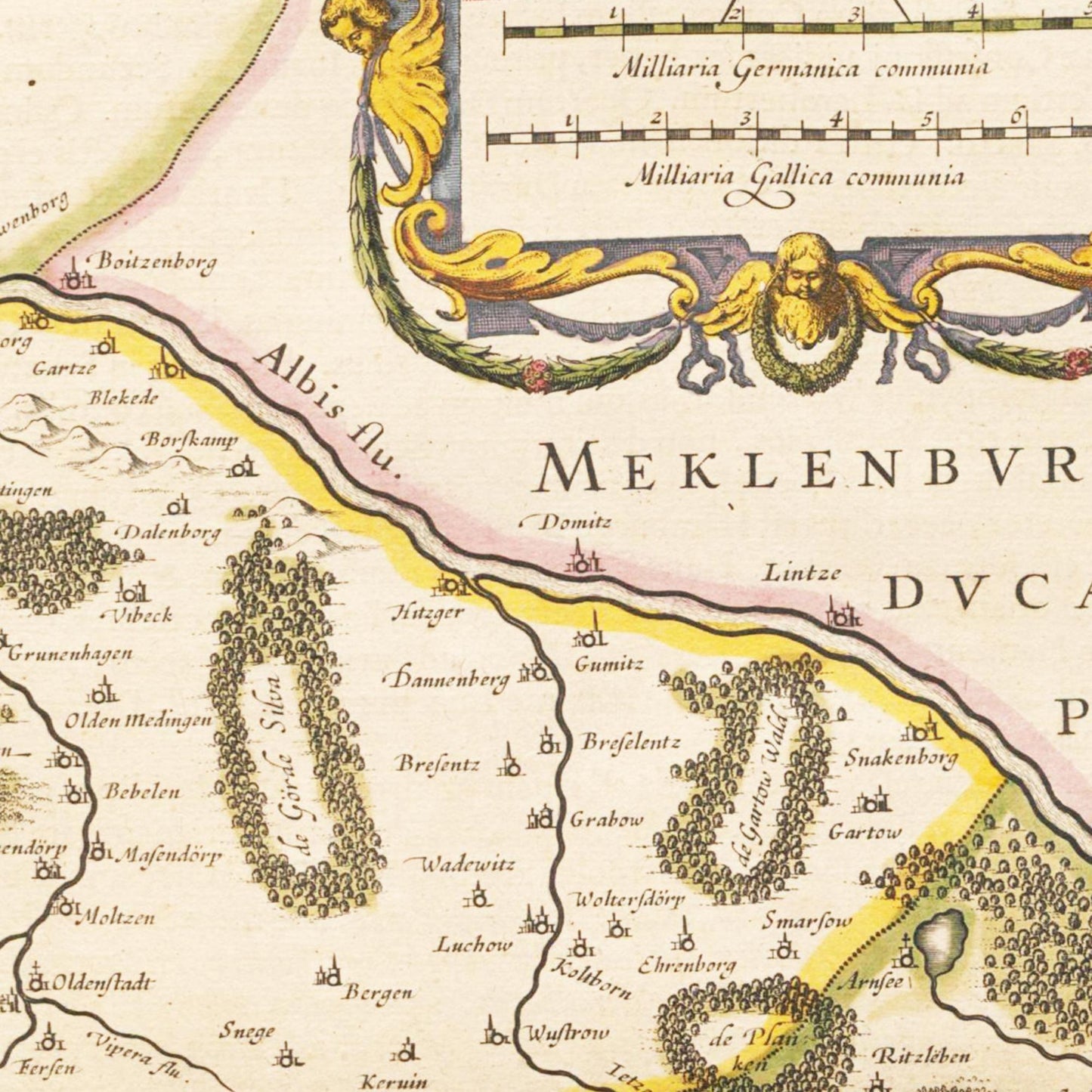 Historische Landkarte Lüneburg um 1635