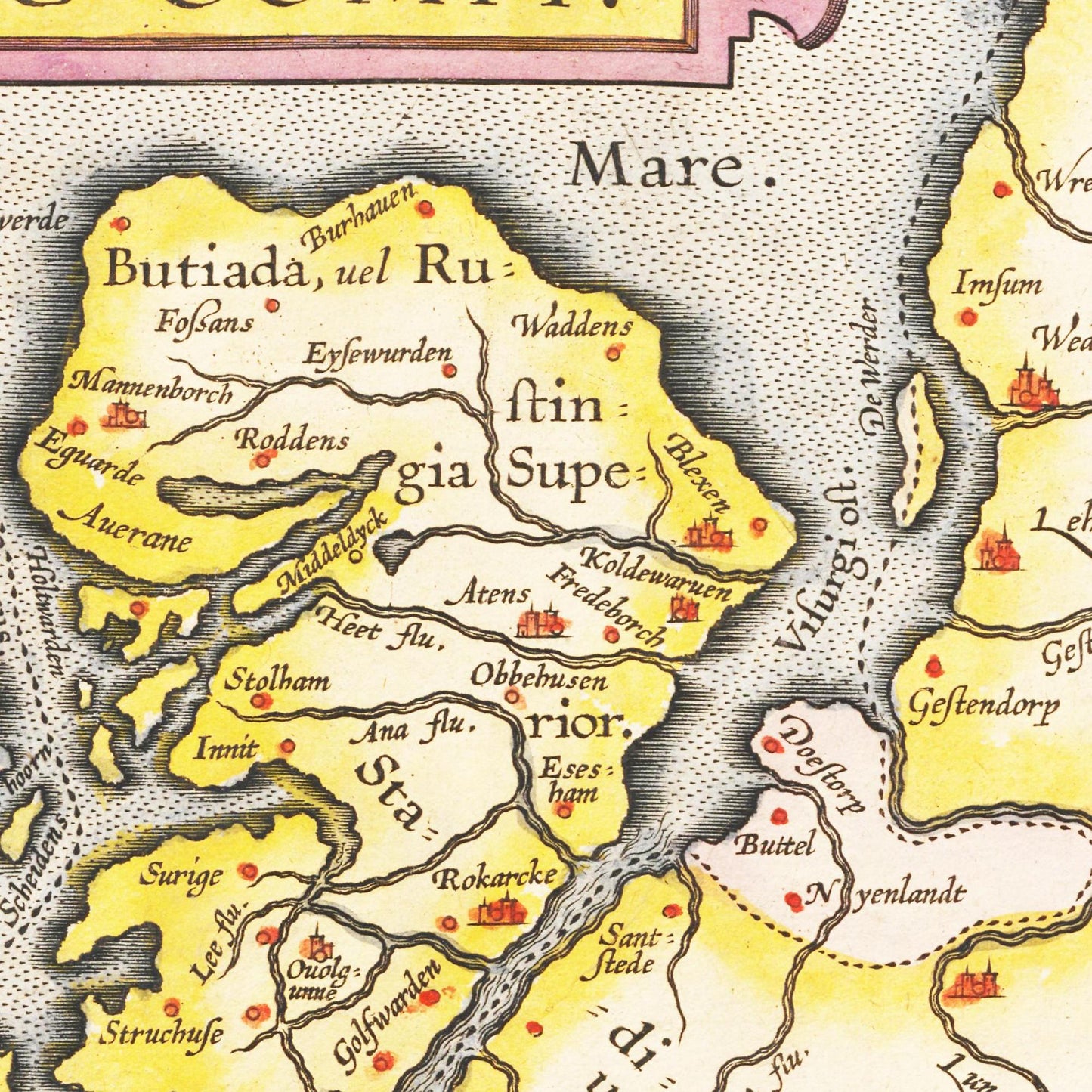 Historische Landkarte Oldenburg um 1609