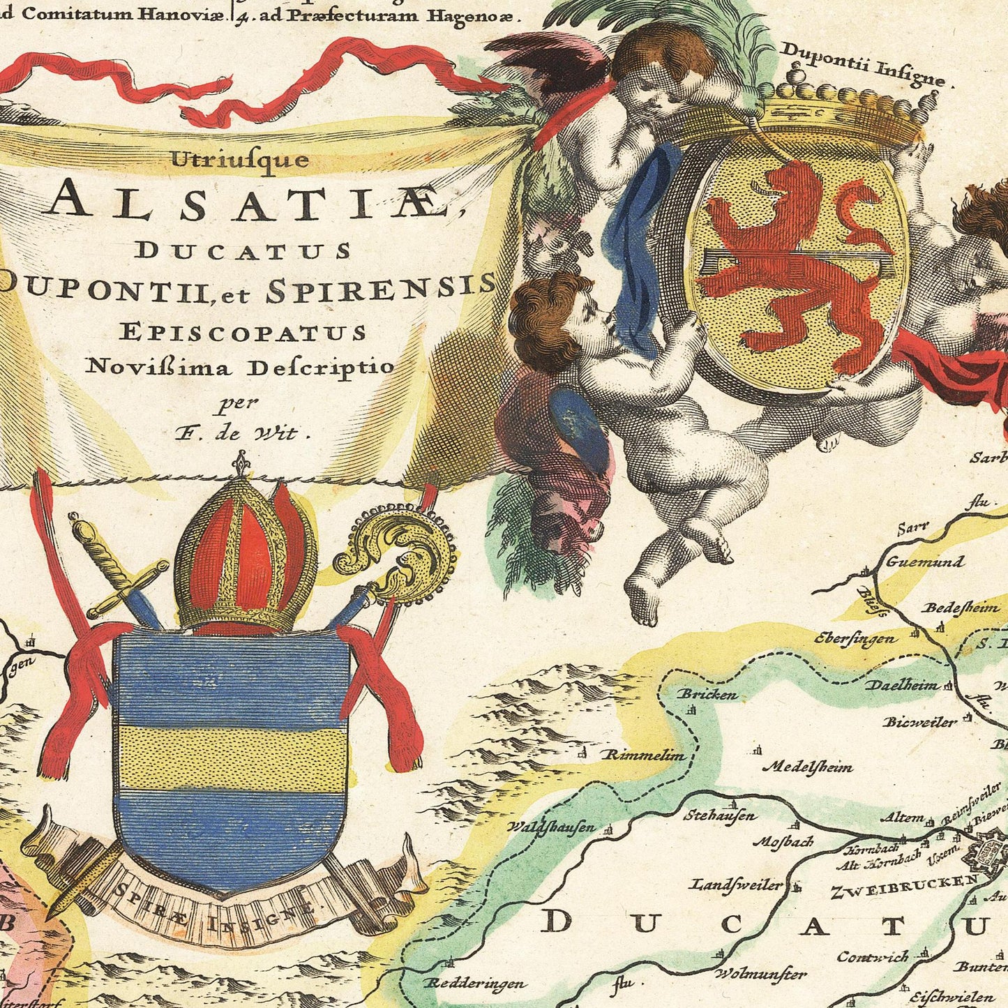 Historische Landkarte Baden um 1680