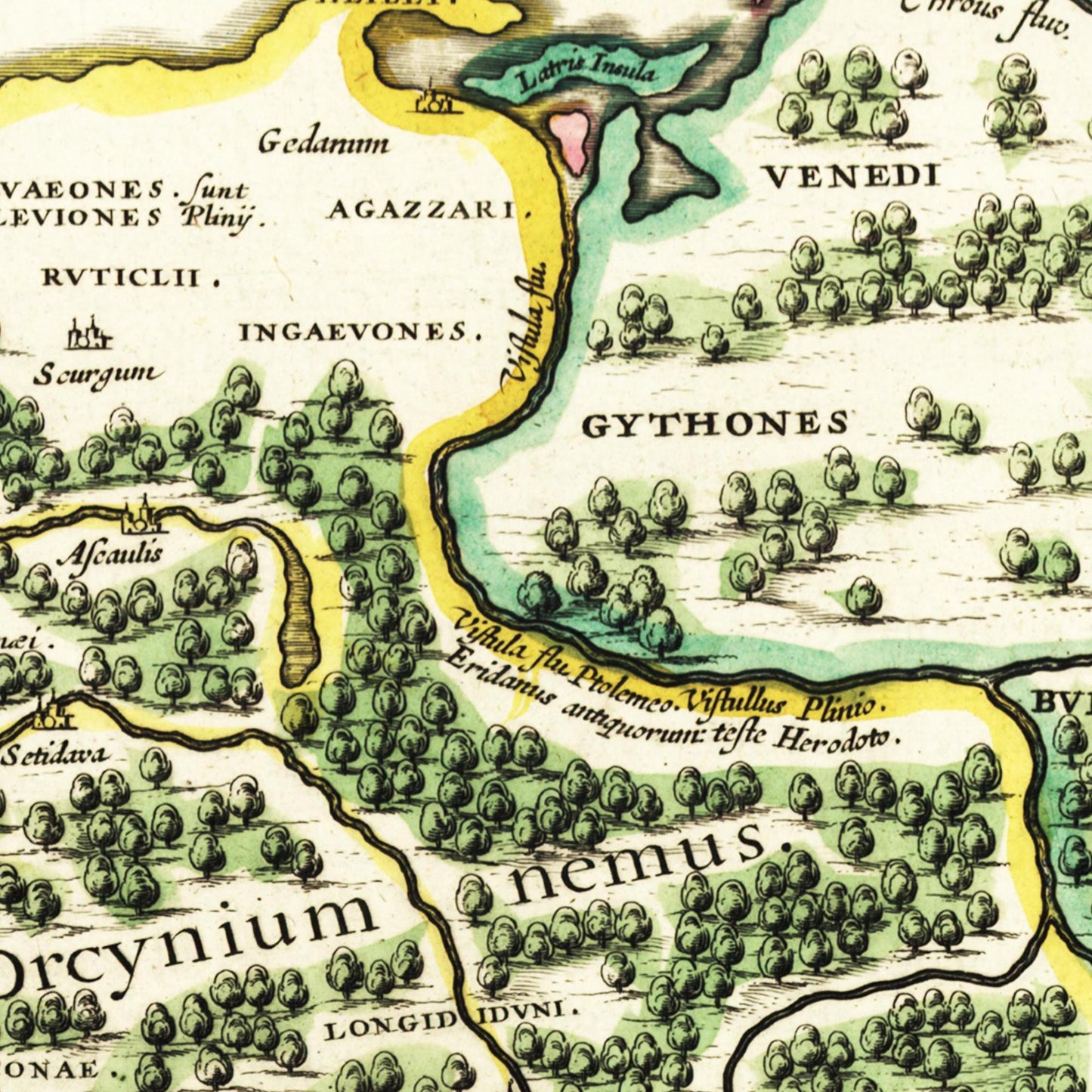 Historische Landkarte Historisches Germanien um 1647