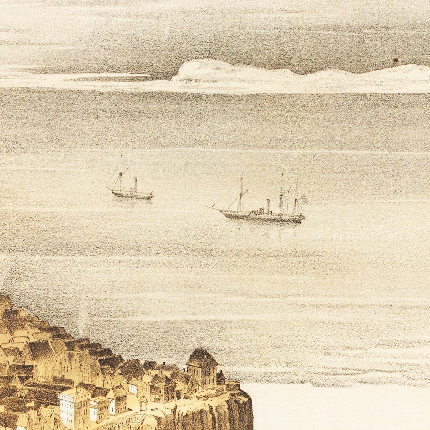 Historische Ansicht Helgoland um 1855