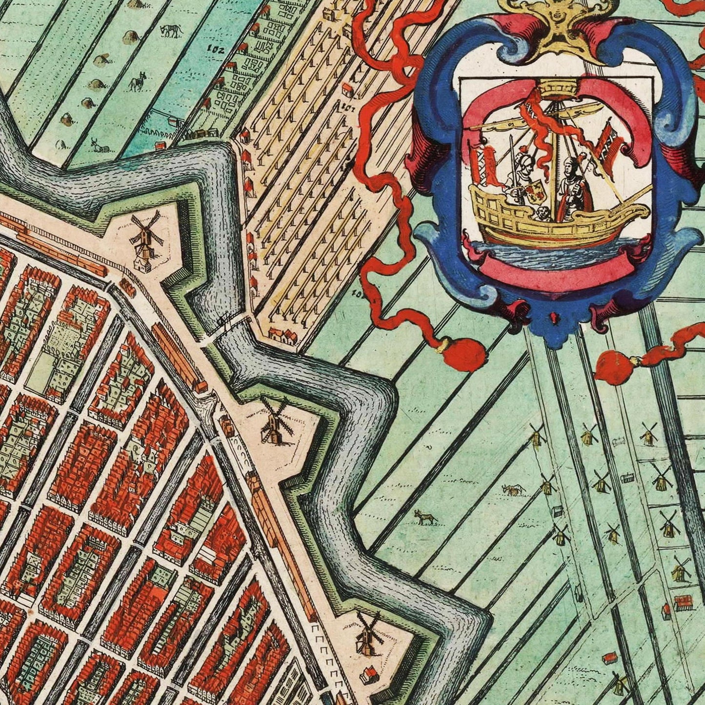 Historischer Stadtplan Amsterdam um 1649
