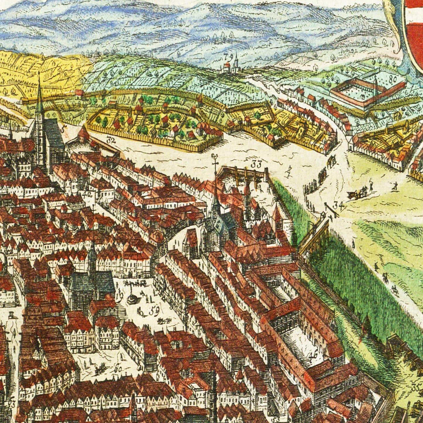 Historische Stadtansicht Wien um 1612