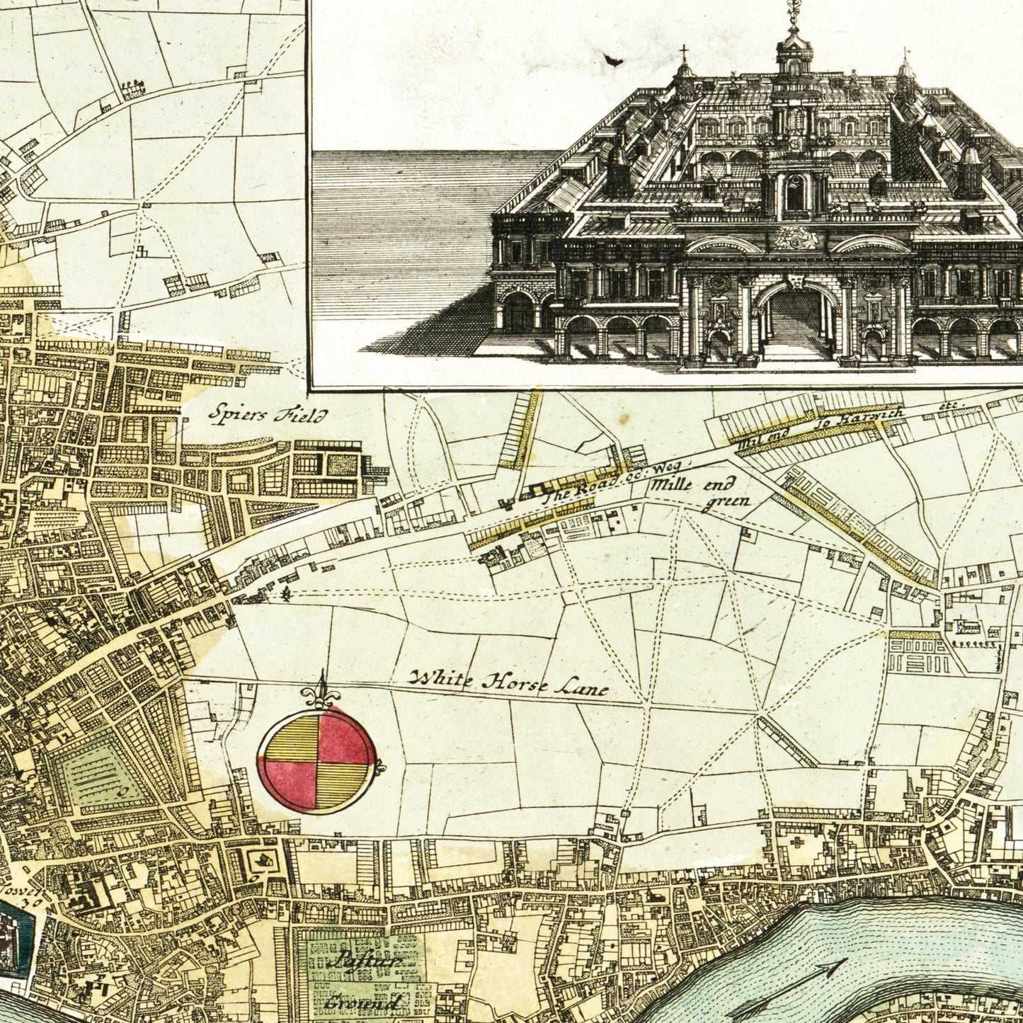 Historischer Stadtplan London um 1750