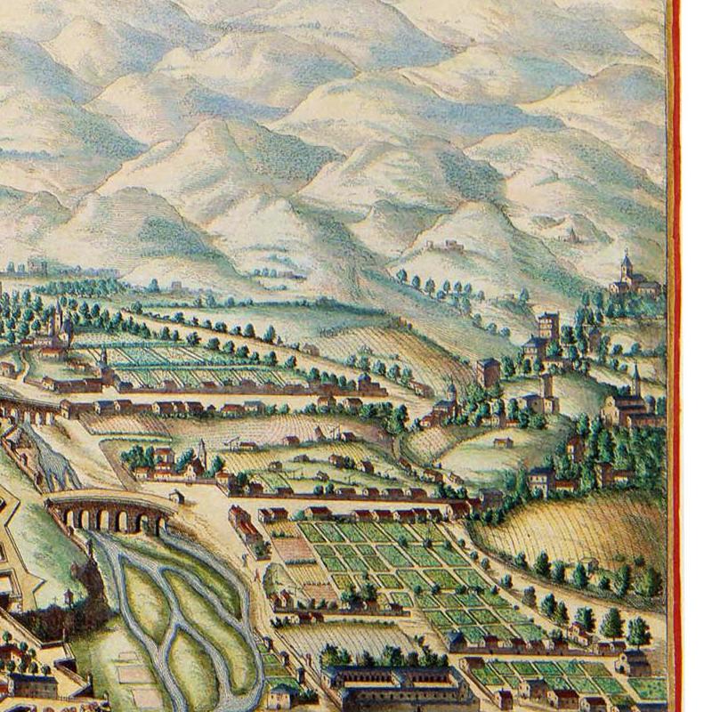 Historische Stadtansicht Genua um 1690