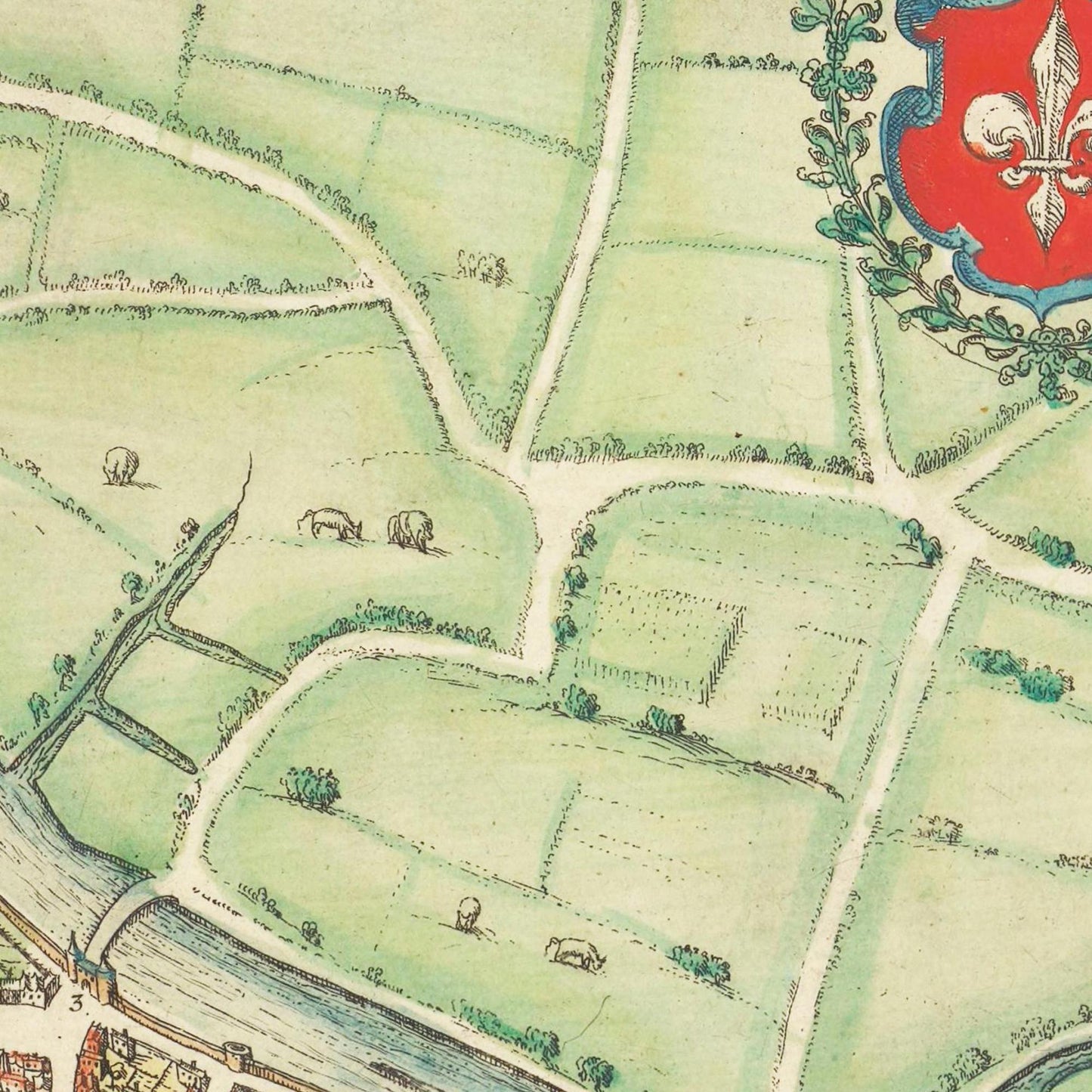Historischer Stadtplan Lille um 1580