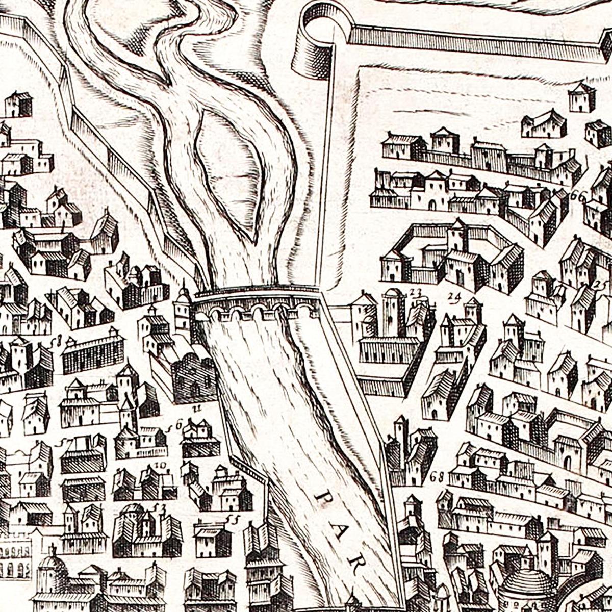 Historischer Stadtplan Parma um 1567