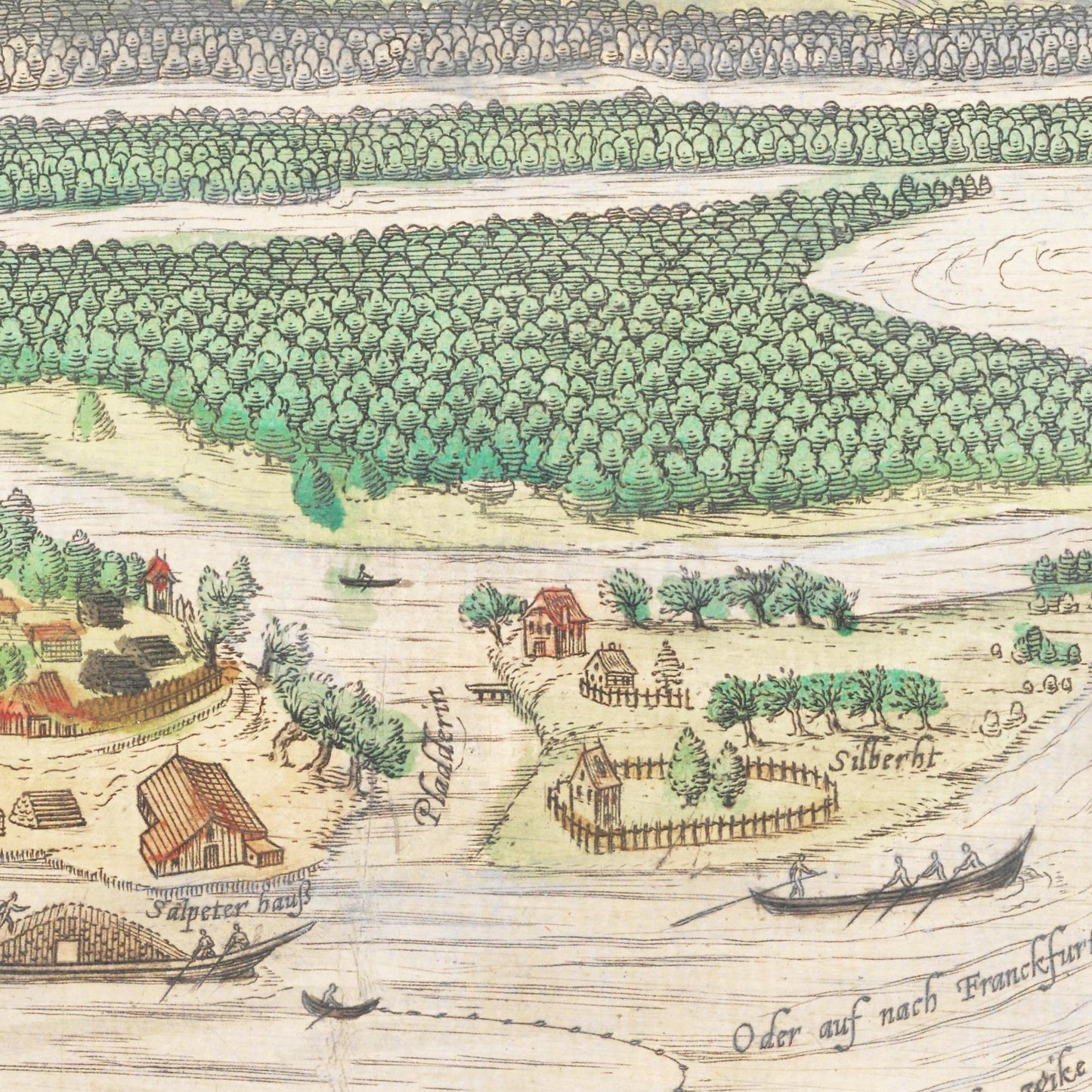 Historische Stadtansicht Stettin um 1592