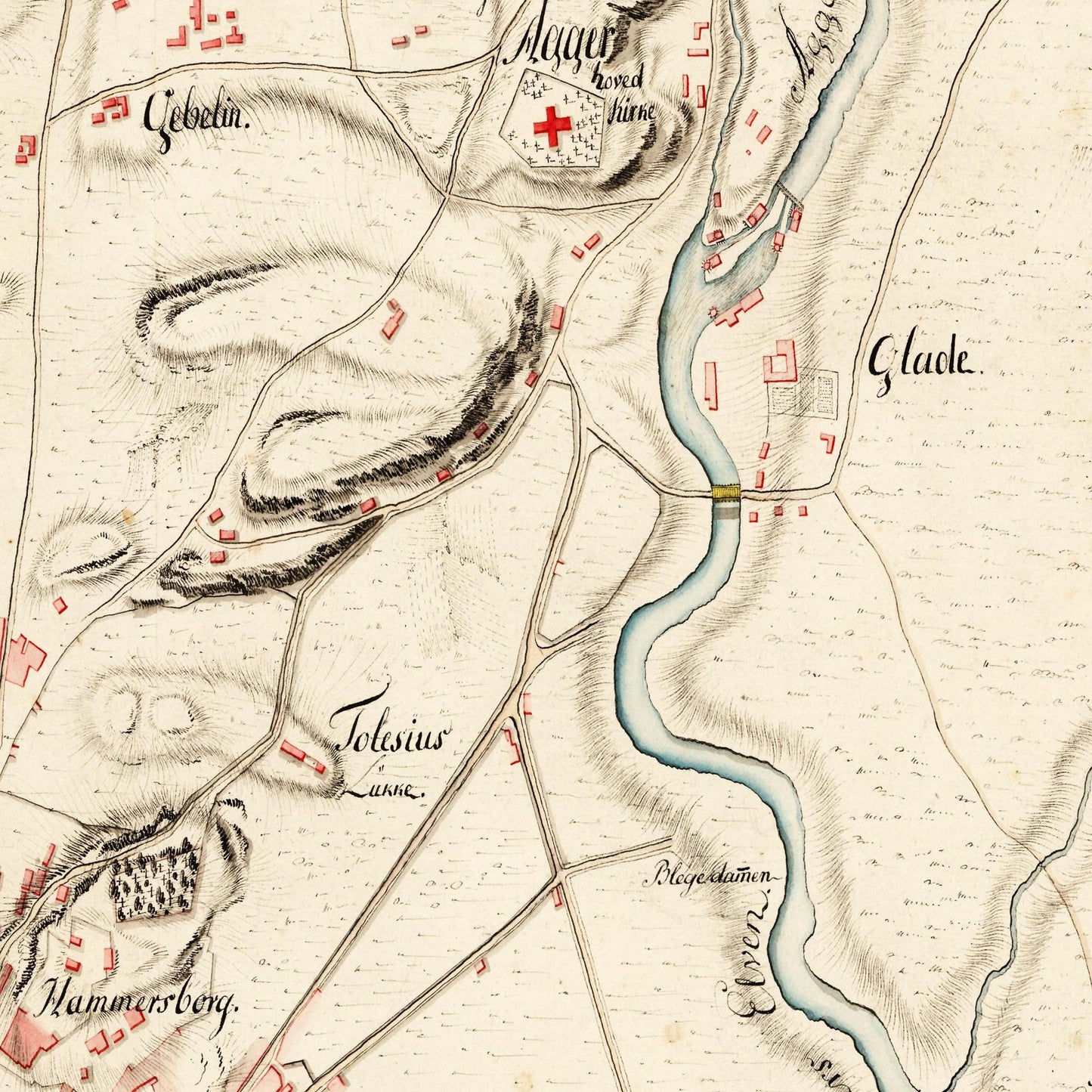 Historischer Stadtplan Oslo um 1774