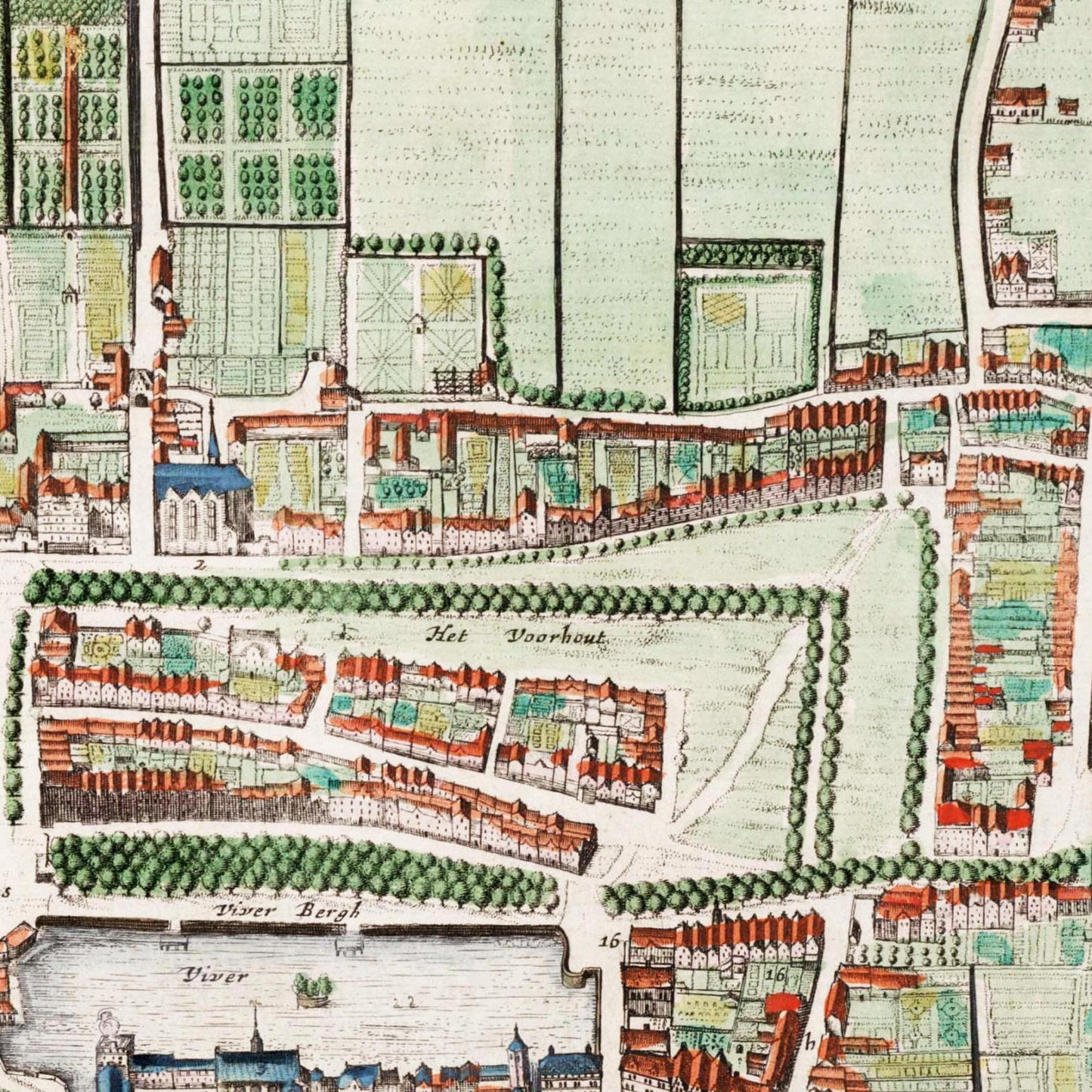 Historischer Stadtplan Den Haag um 1649