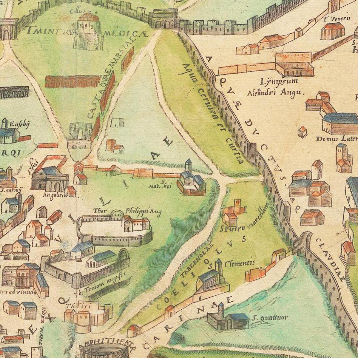 Historische Stadtansicht Rom um 1609