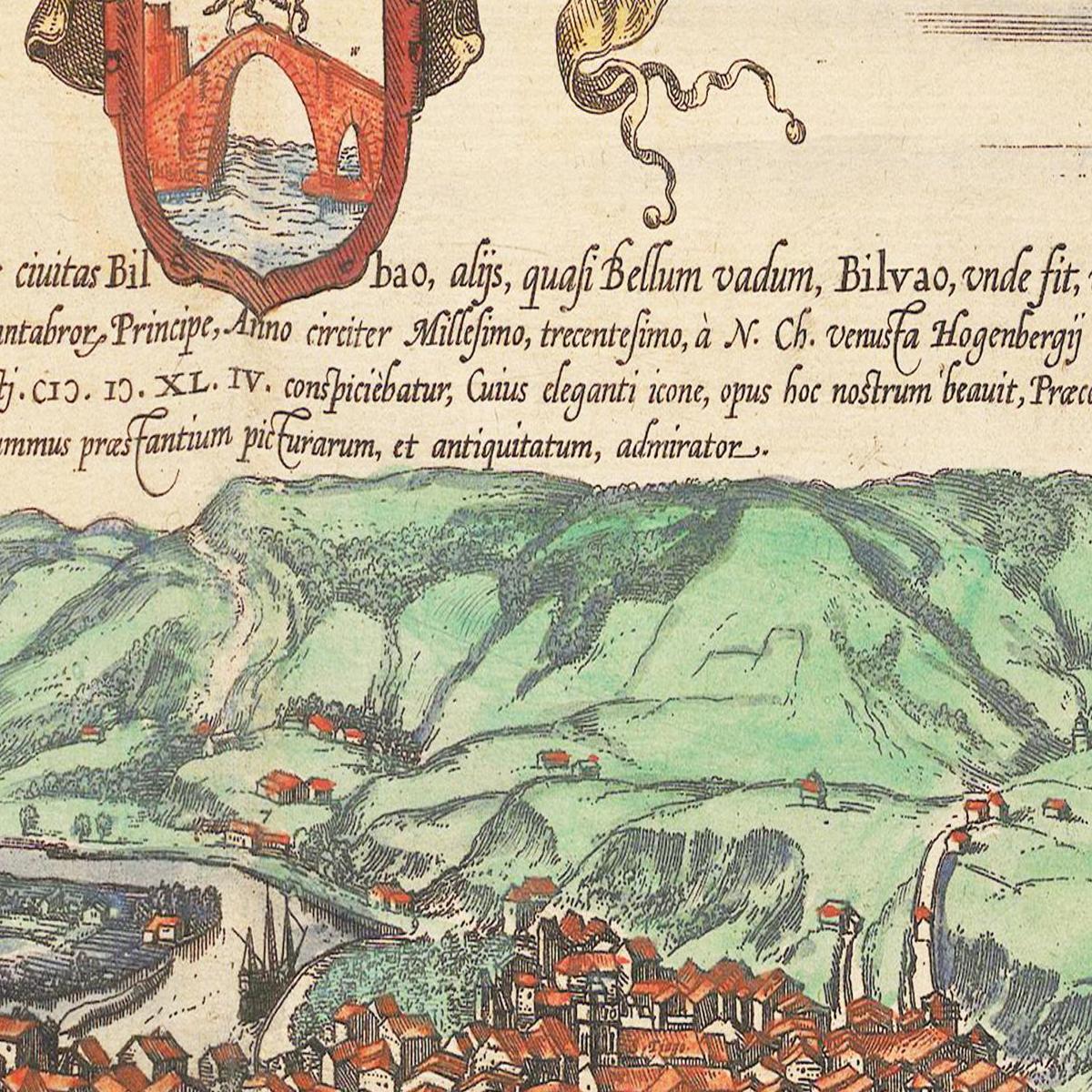 Historische Stadtansicht Bilbao um 1609