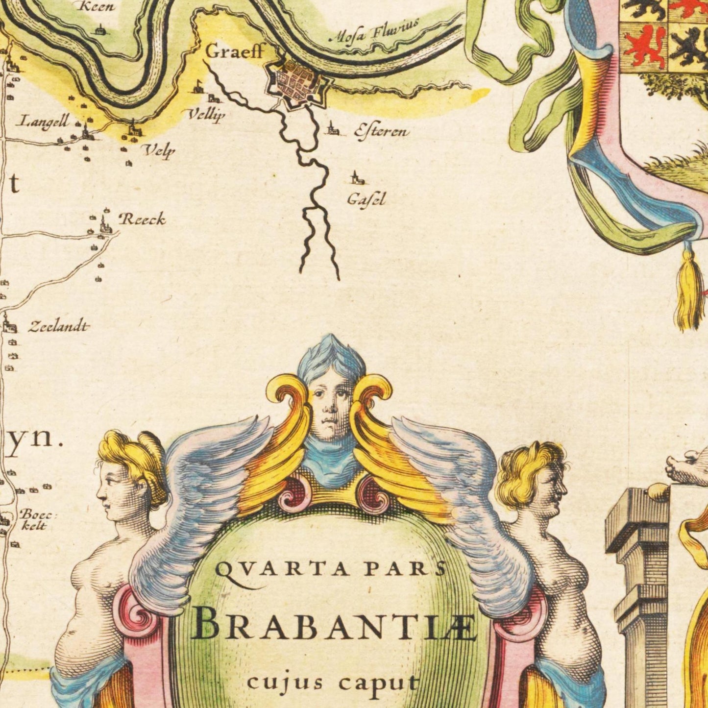 Historische Landkarte Brabant um 1635