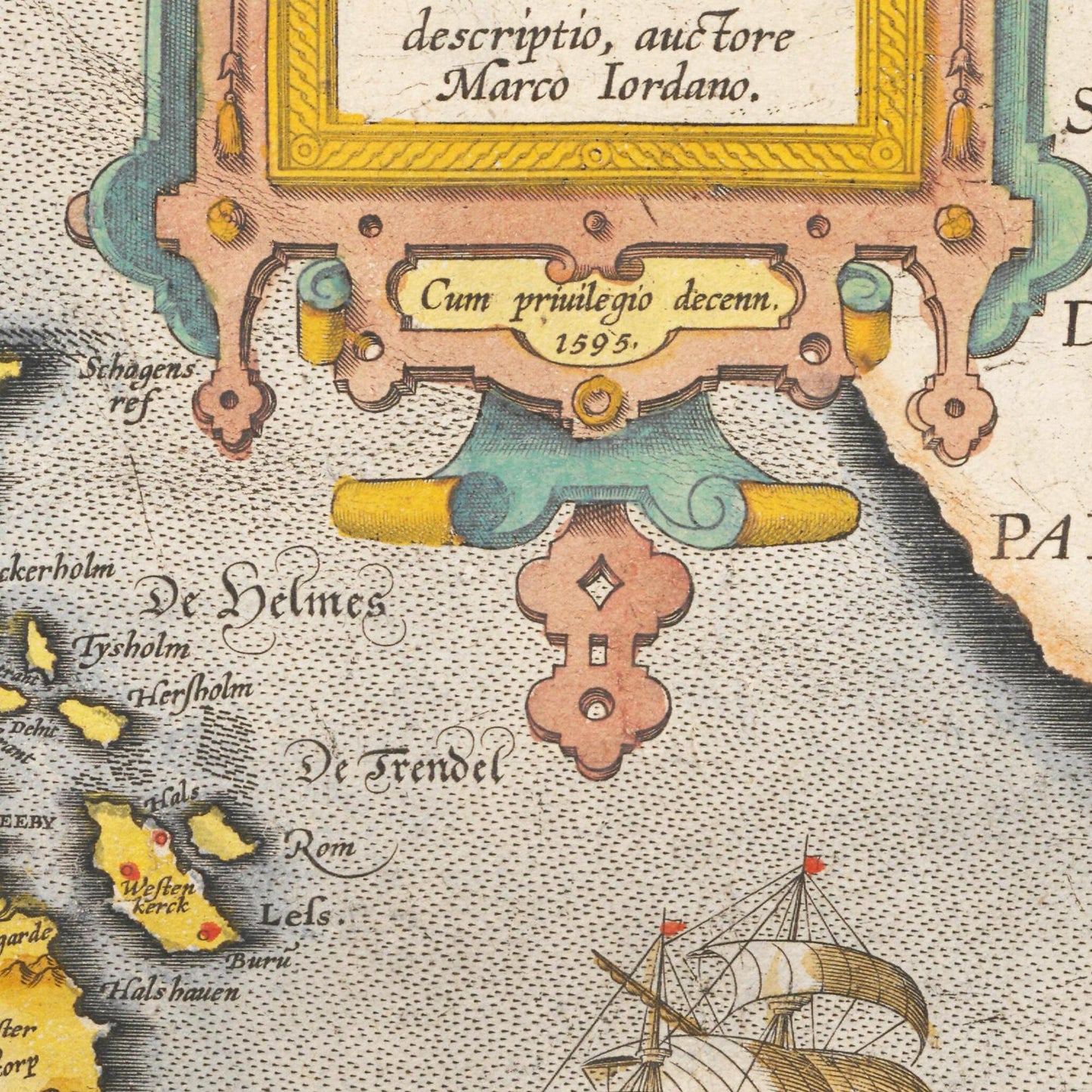 Historische Landkarte Jutland um 1609
