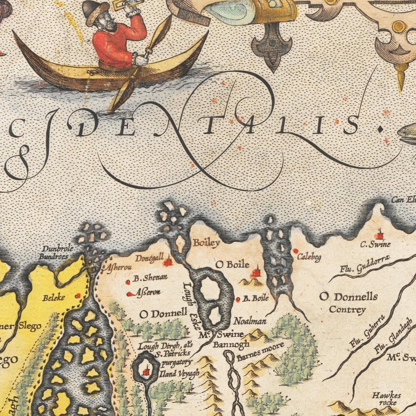 Historische Landkarte Irland um 1609