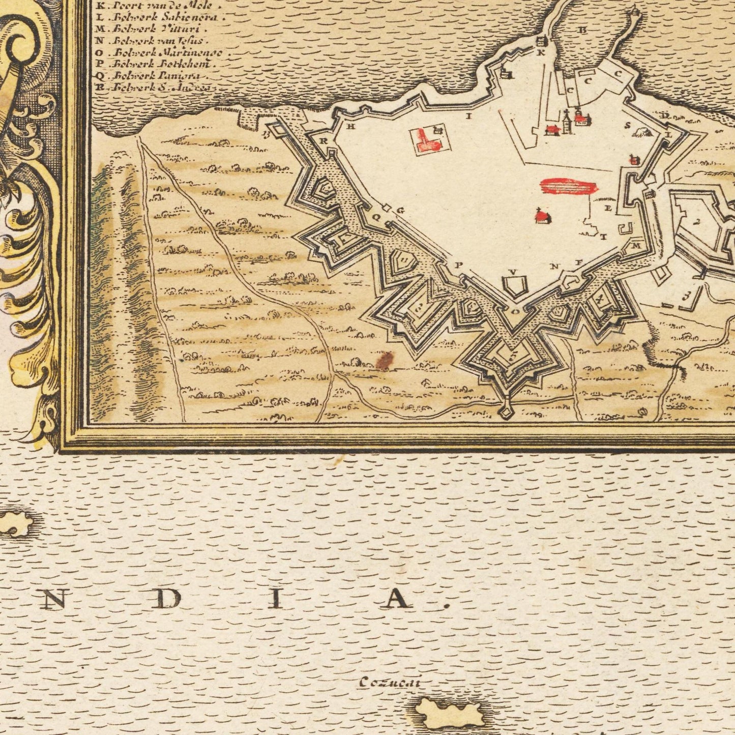 Historische Landkarte Kreta um 1698