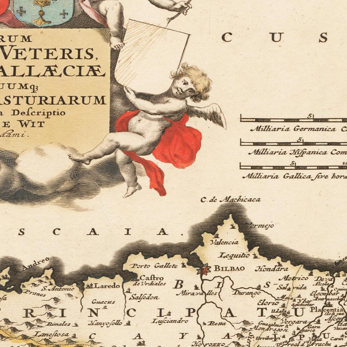 Historische Landkarte Galicien um 1698