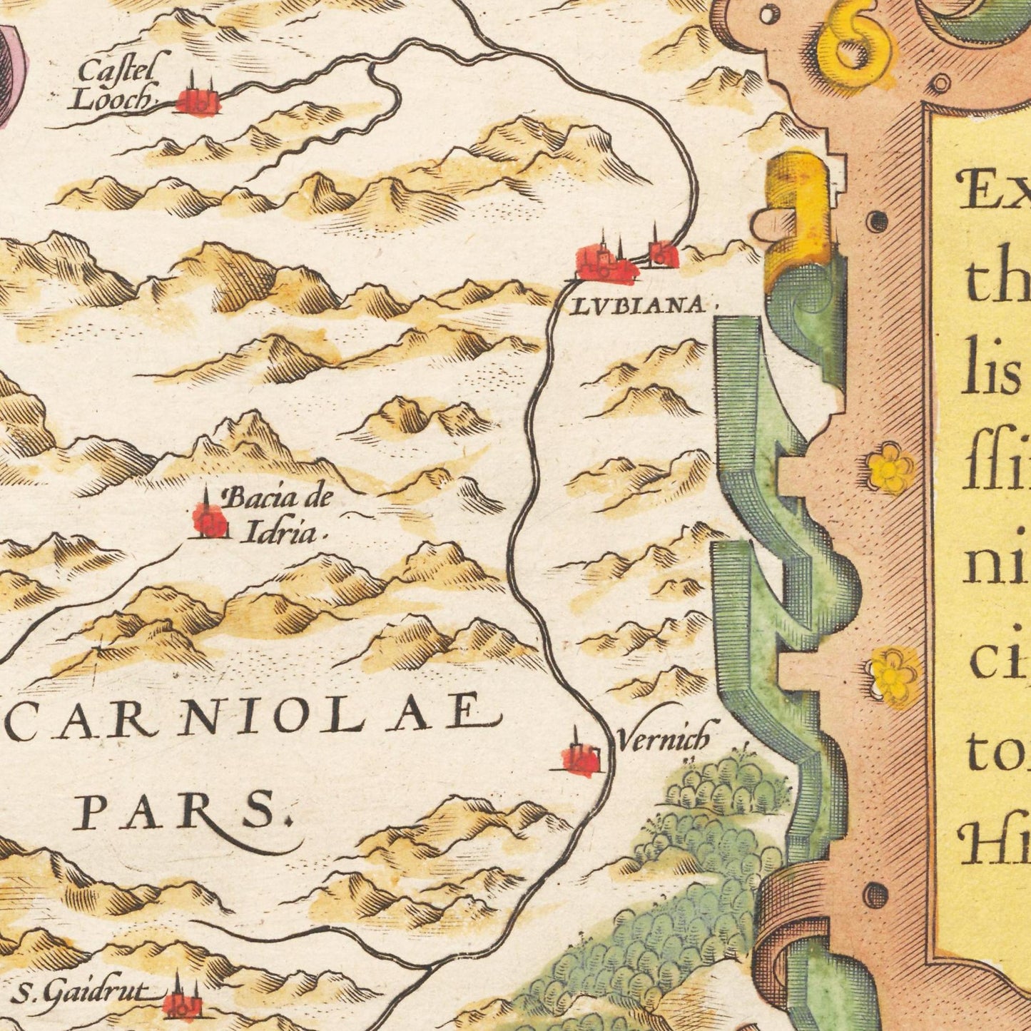 Historische Landkarte Venetien um 1609