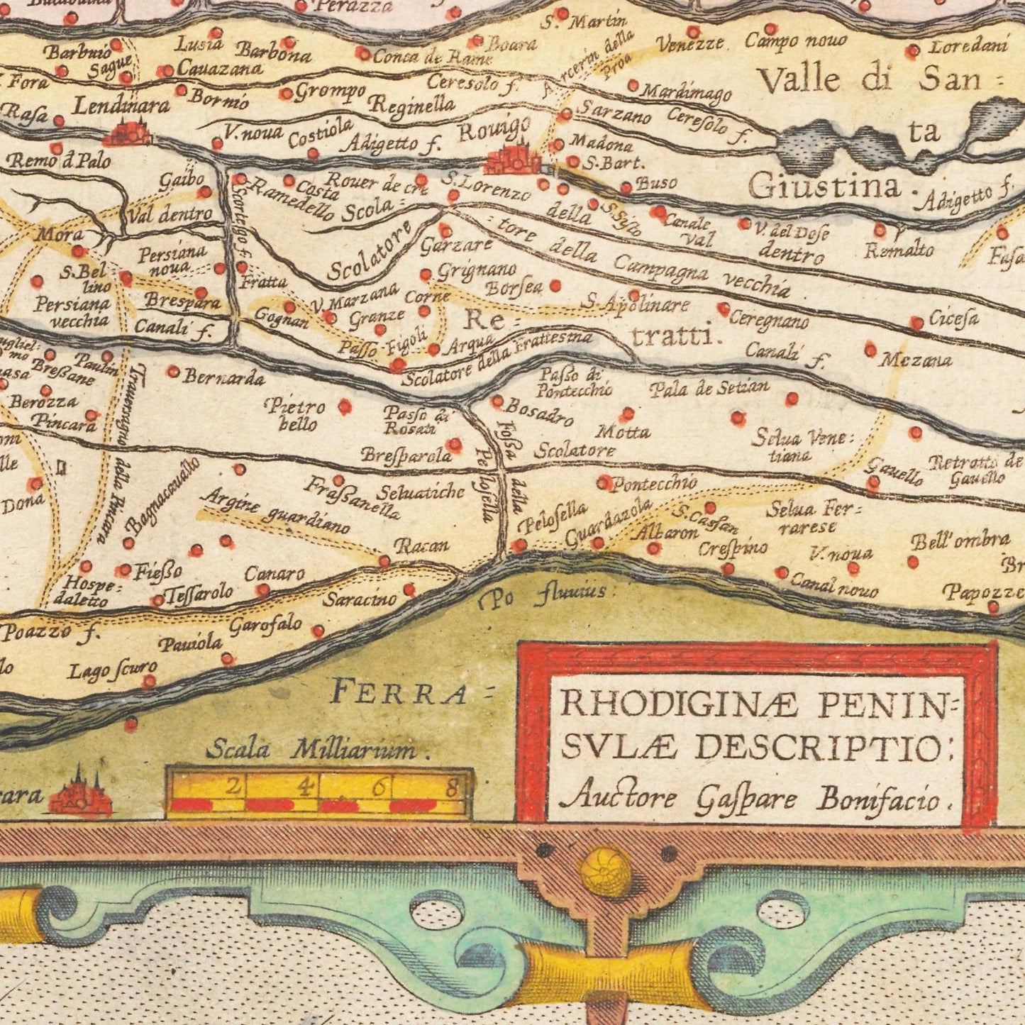 Historische Landkarte Emilia-Romagna um 1609
