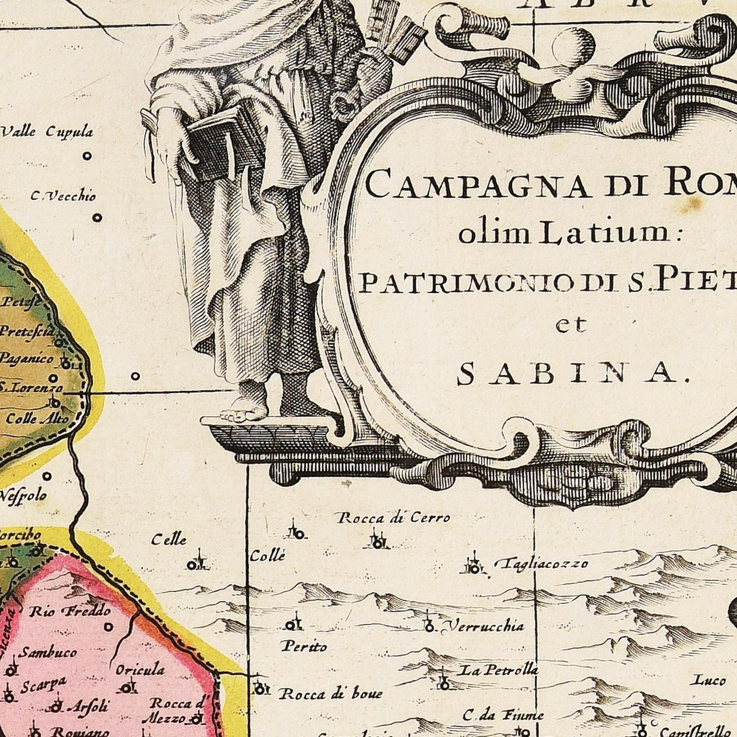 Historische Landkarte Latium um 1700