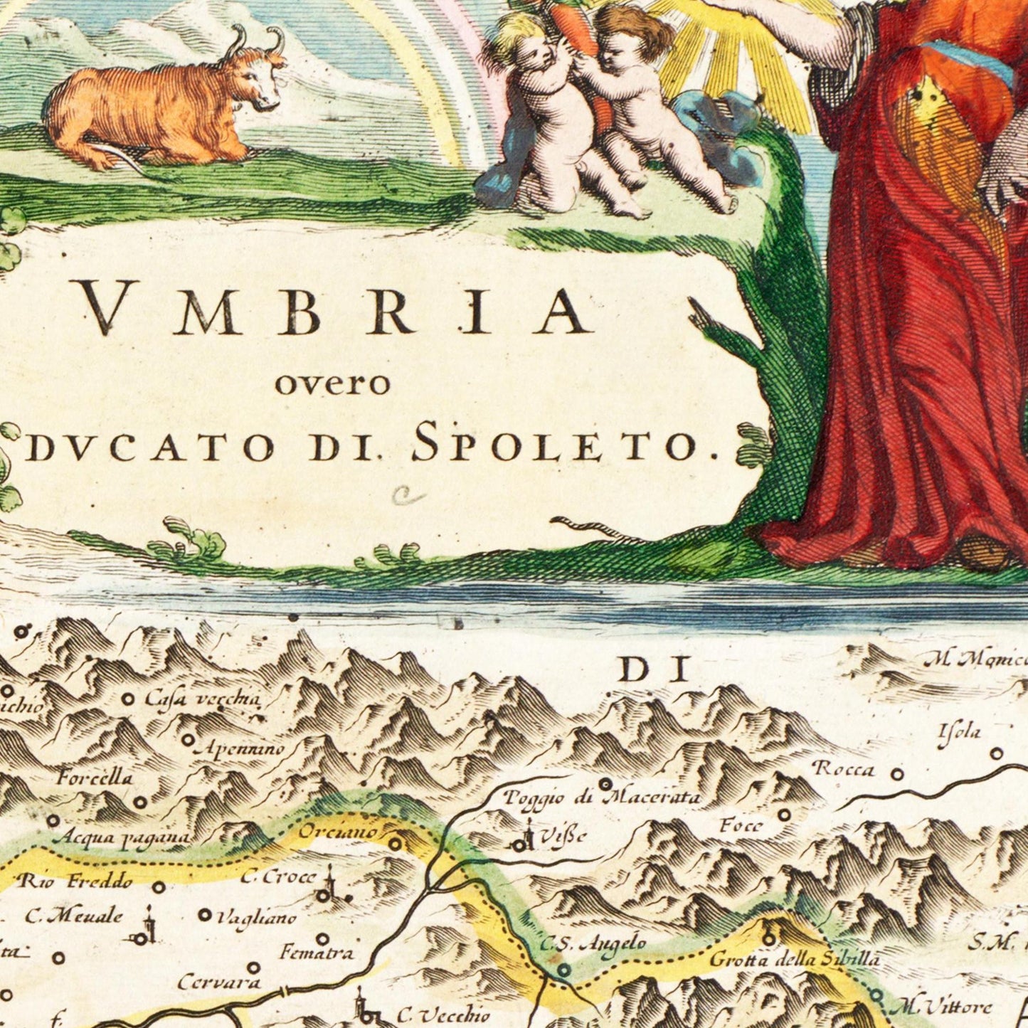 Historische Landkarte Umbrien um 1662