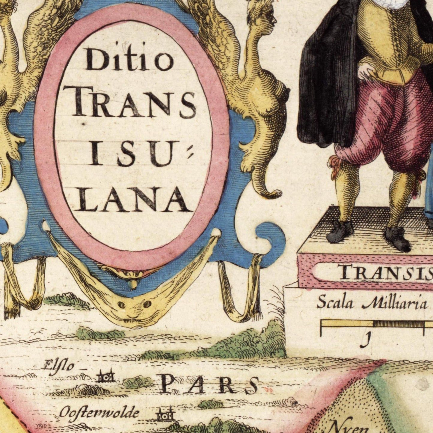 Historische Landkarte Provinz Overijssel um 1617