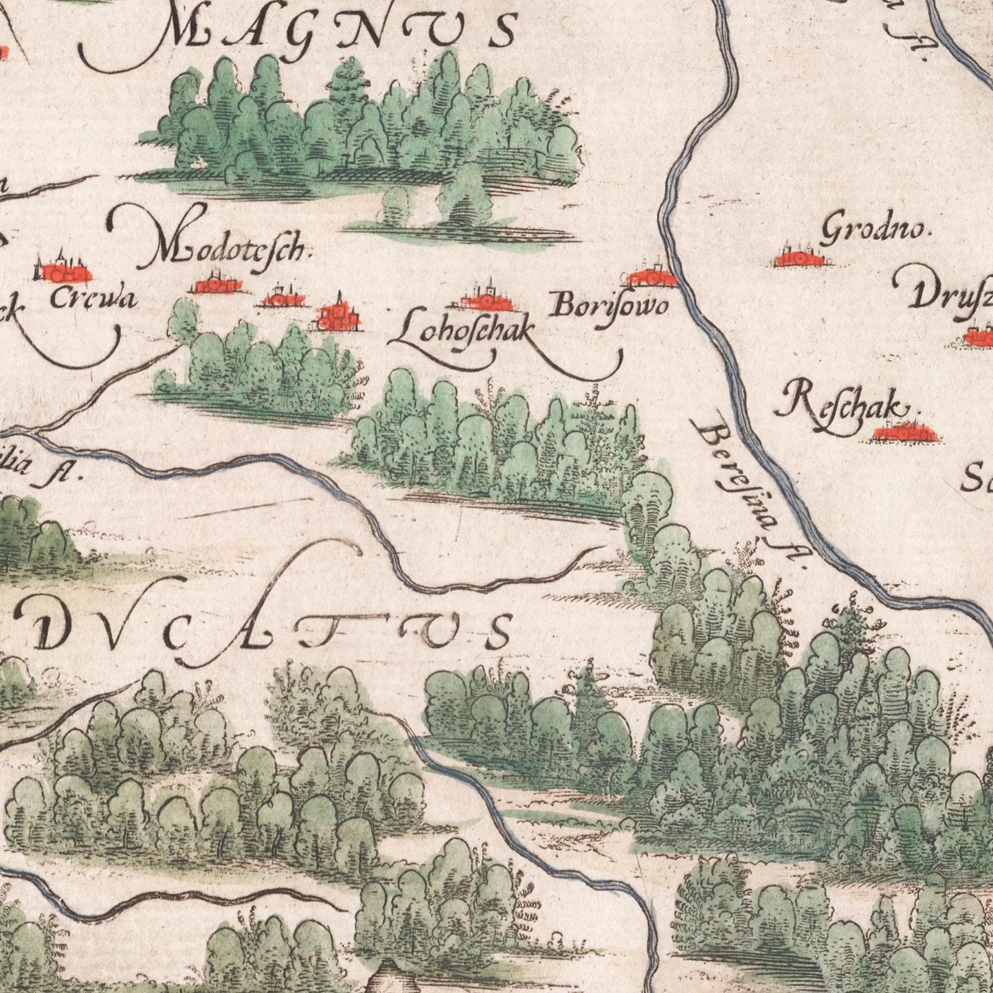 Historische Landkarte Polen um 1570