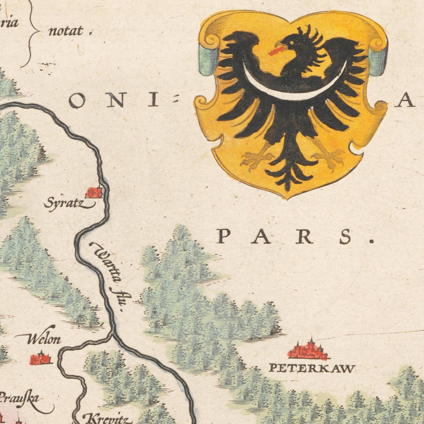 Historische Landkarte Schlesien um 1609