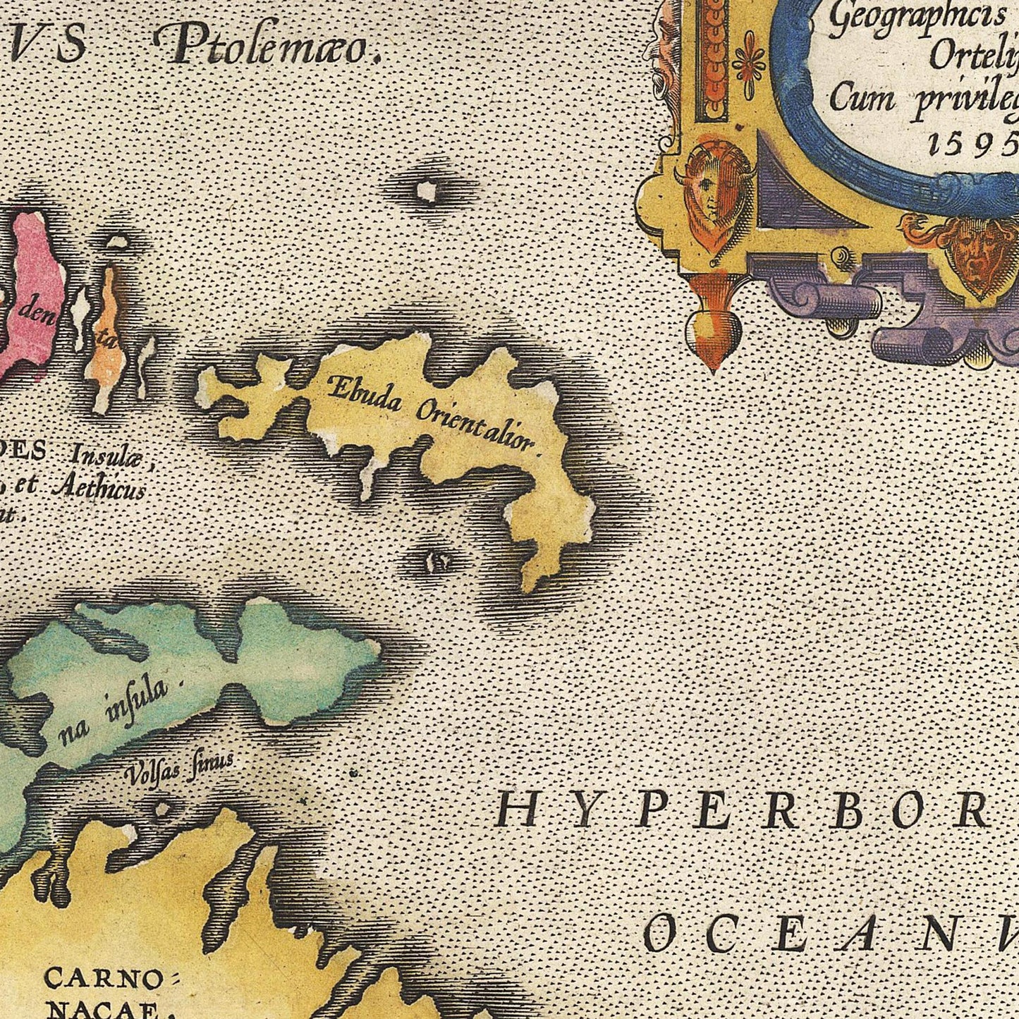 Historische Landkarte Historisches Britannien um 1595