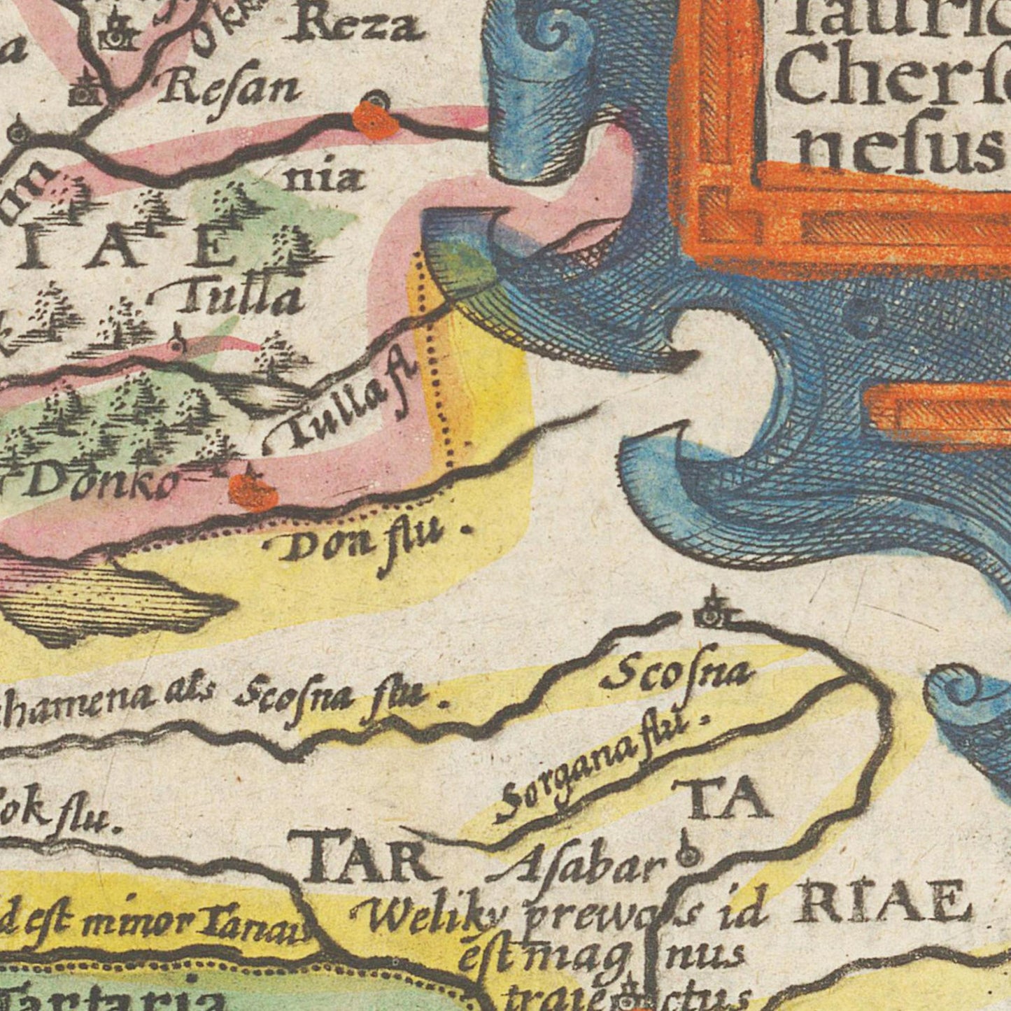 Historische Landkarte Ukraine um 1609