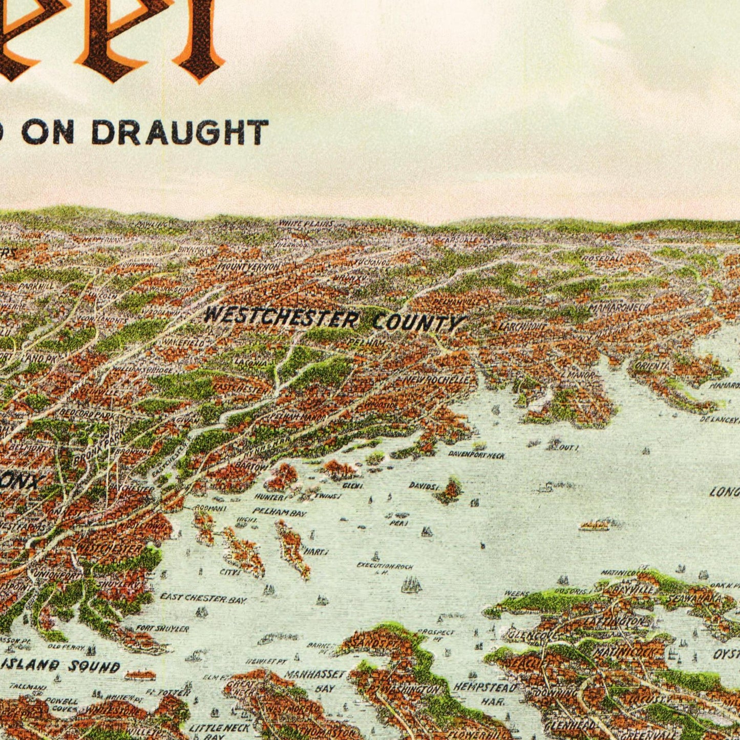 Historische Stadtansicht Greater New York City um 1912