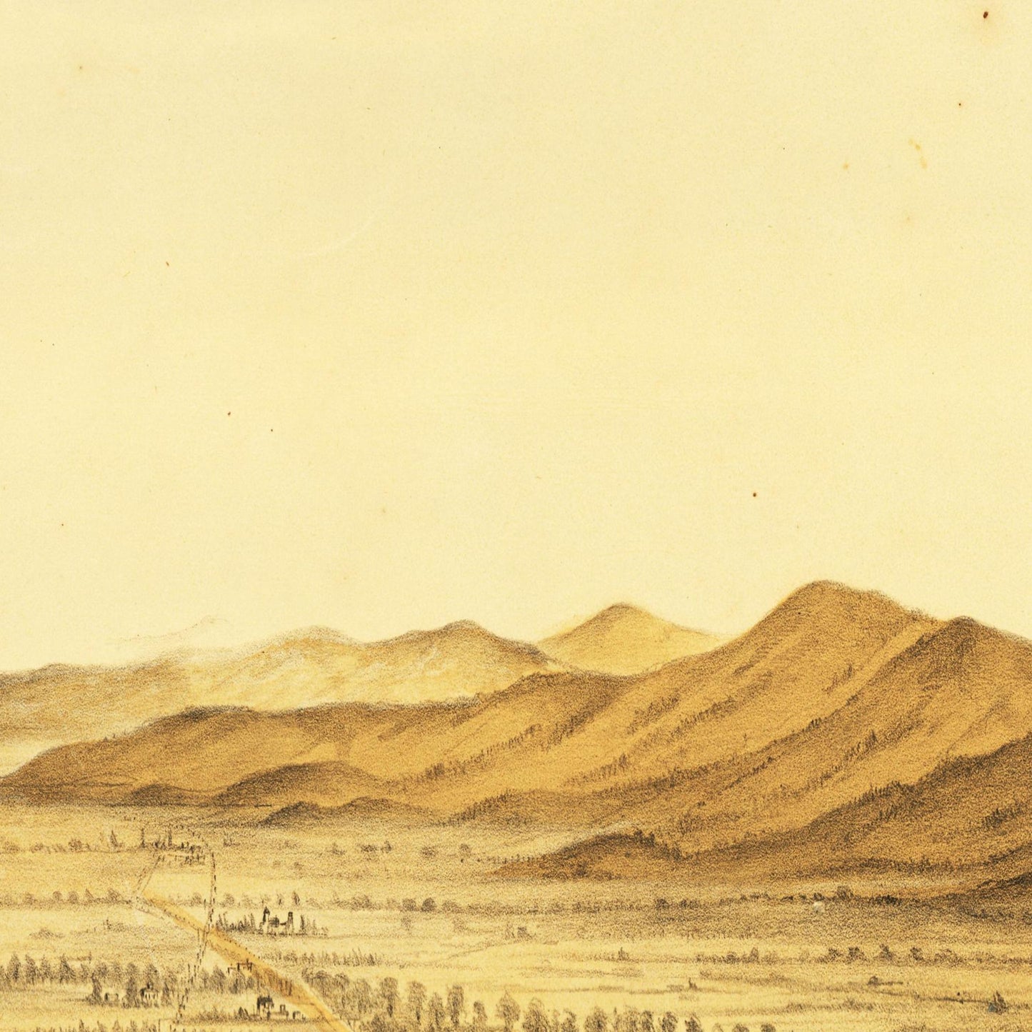 Historische Stadtansicht San José um 1875