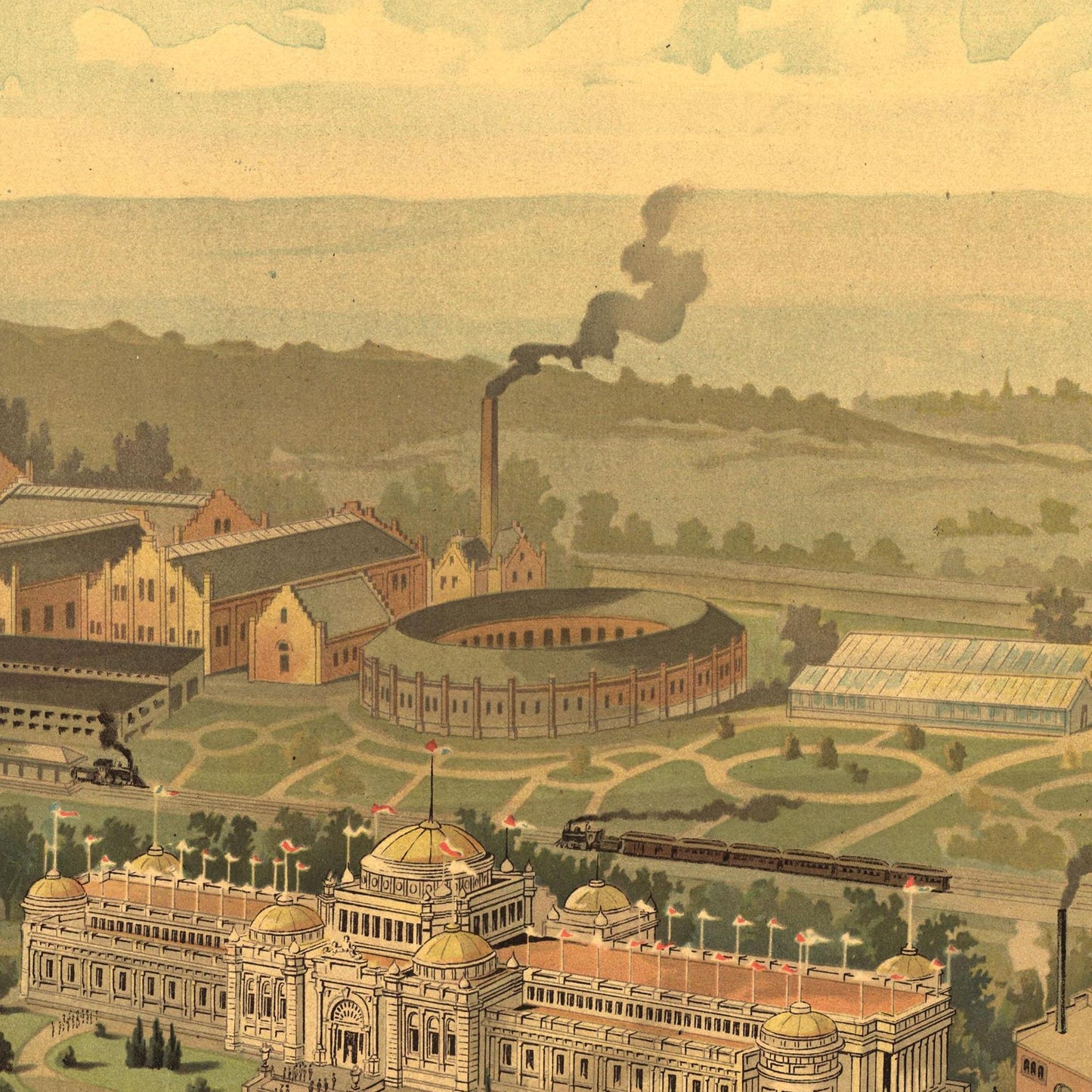 Historische Stadtansicht Nashville um 1897