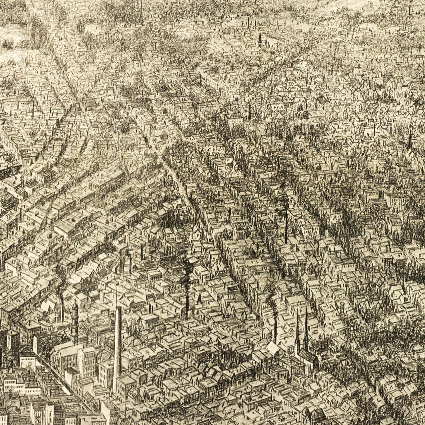 Historische Stadtansicht Baltimore um 1911