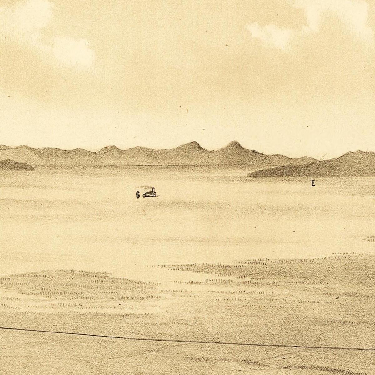 Historische Stadtansicht Salt Lake City um 1875