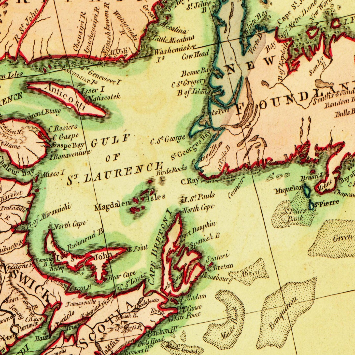 Historische Landkarte USA um 1700