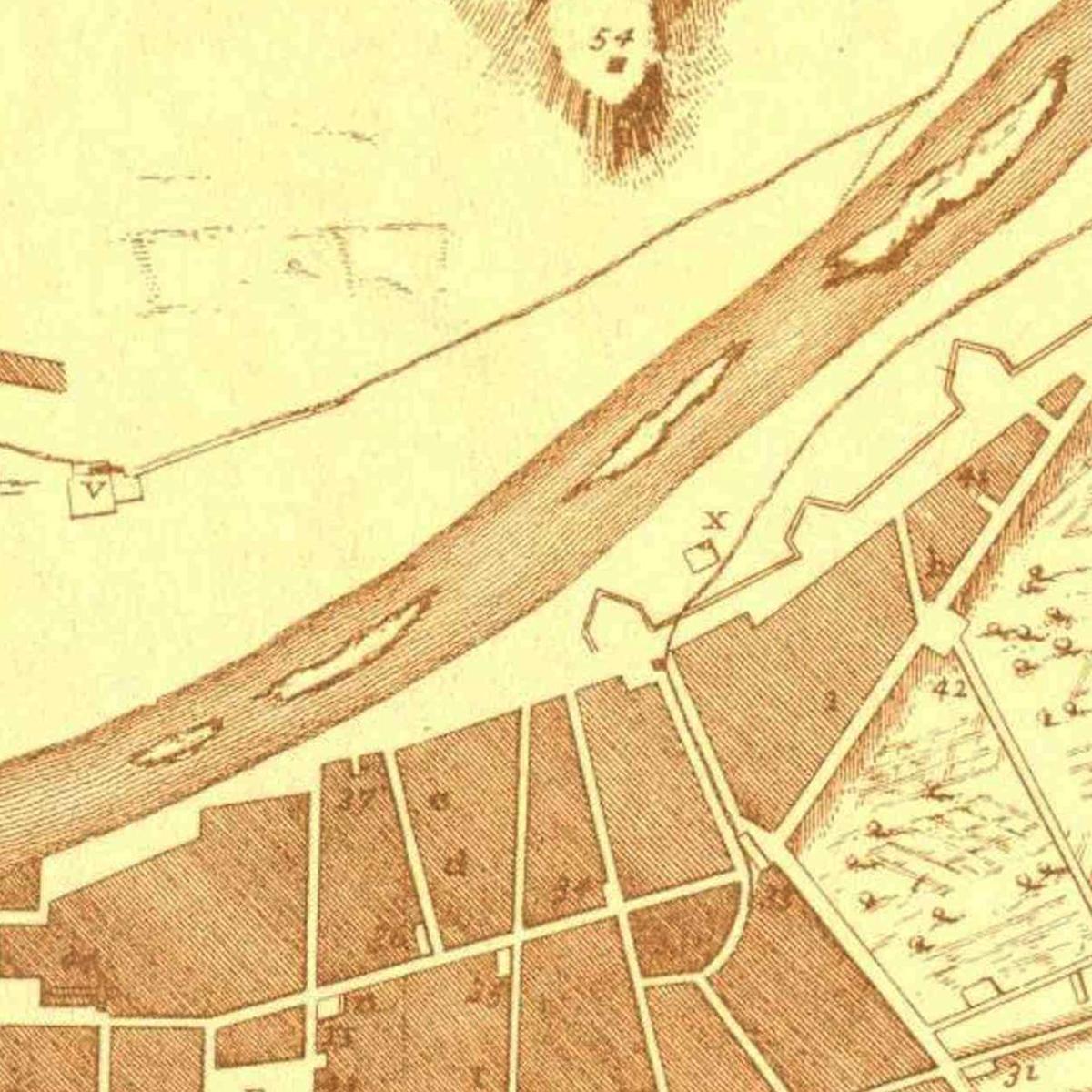 Historischer Stadtplan Lima um 1717