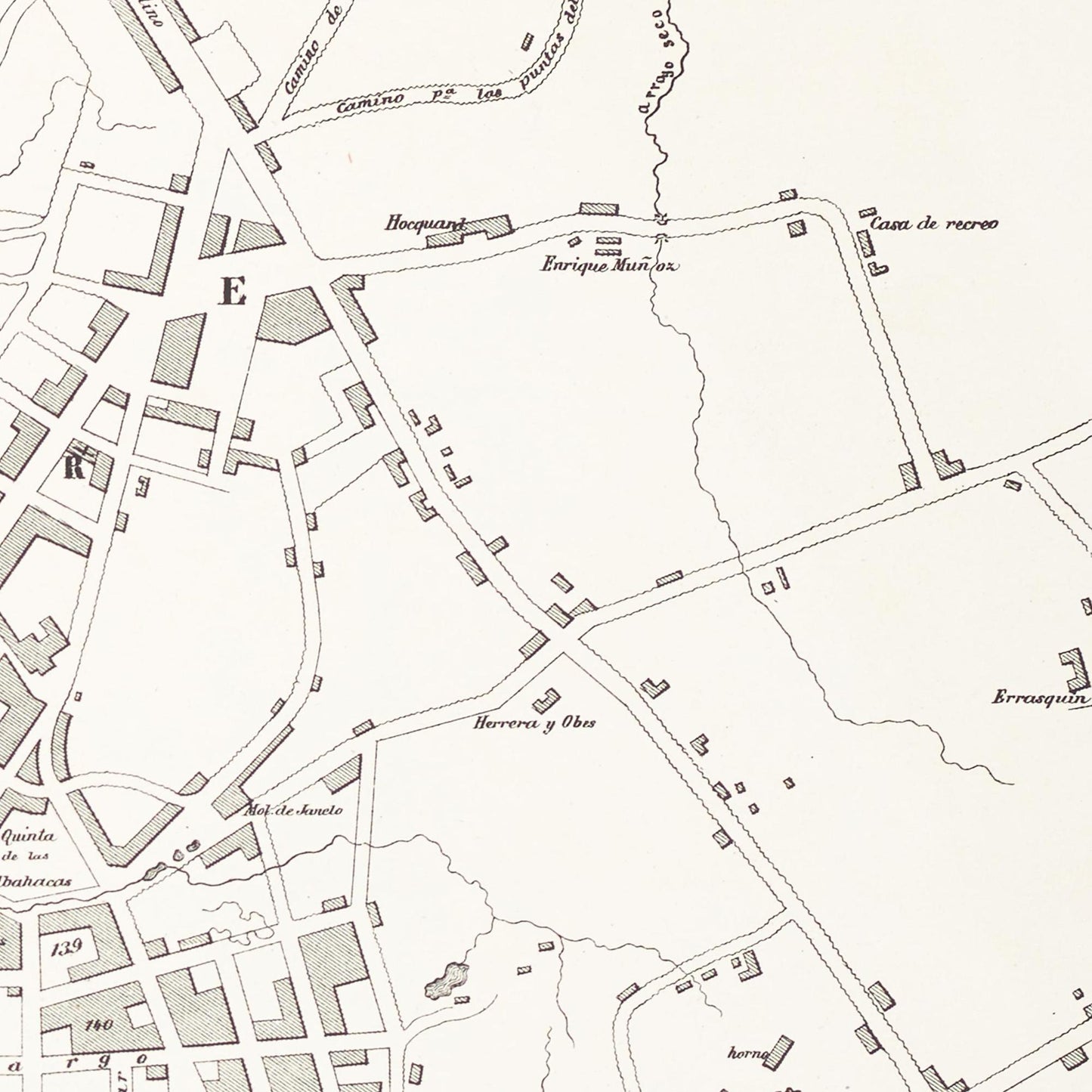 Historischer Stadtplan Montevideo um 1865