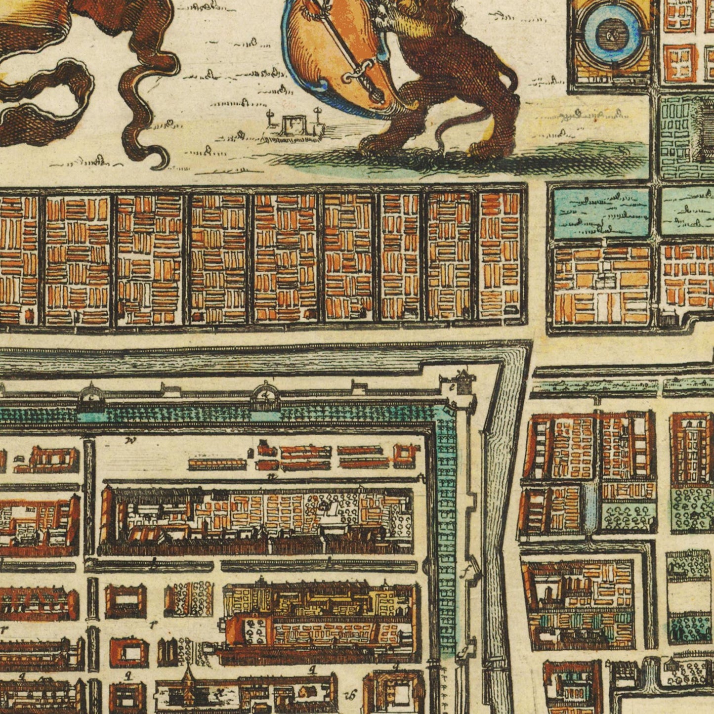 Historischer Stadtplan Jakarta um 1669
