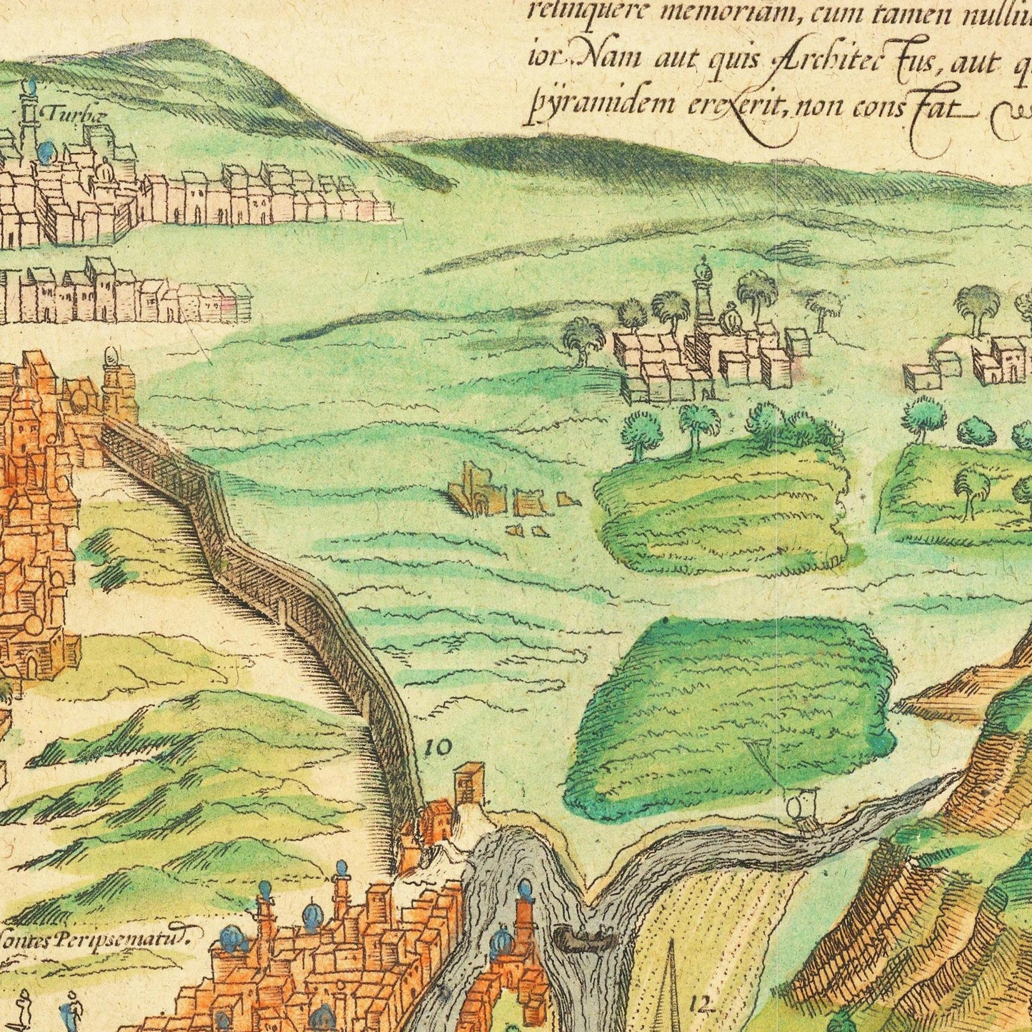 Historischer Stadtplan Kairo um 1572