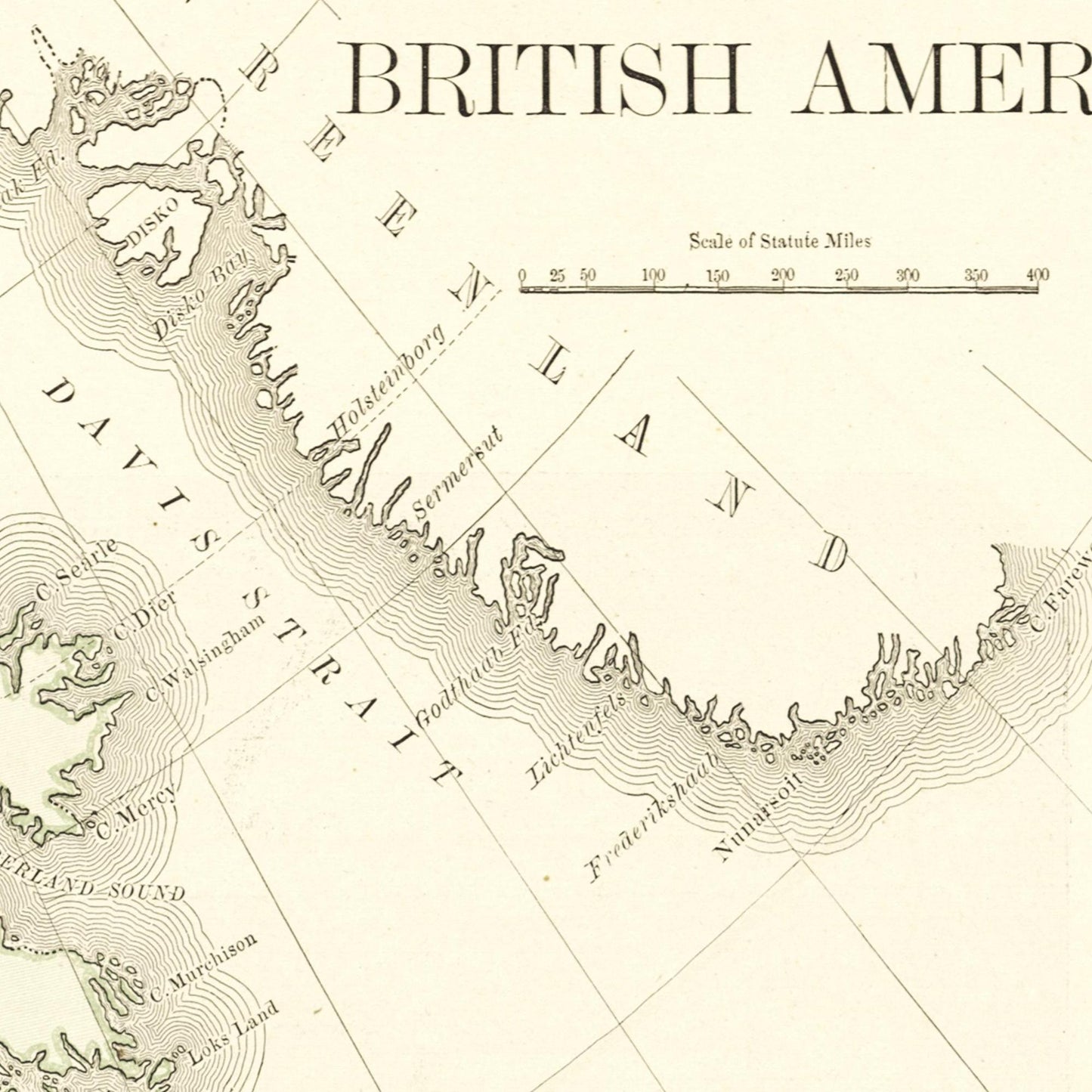Historische Landkarte Kanada um 1882