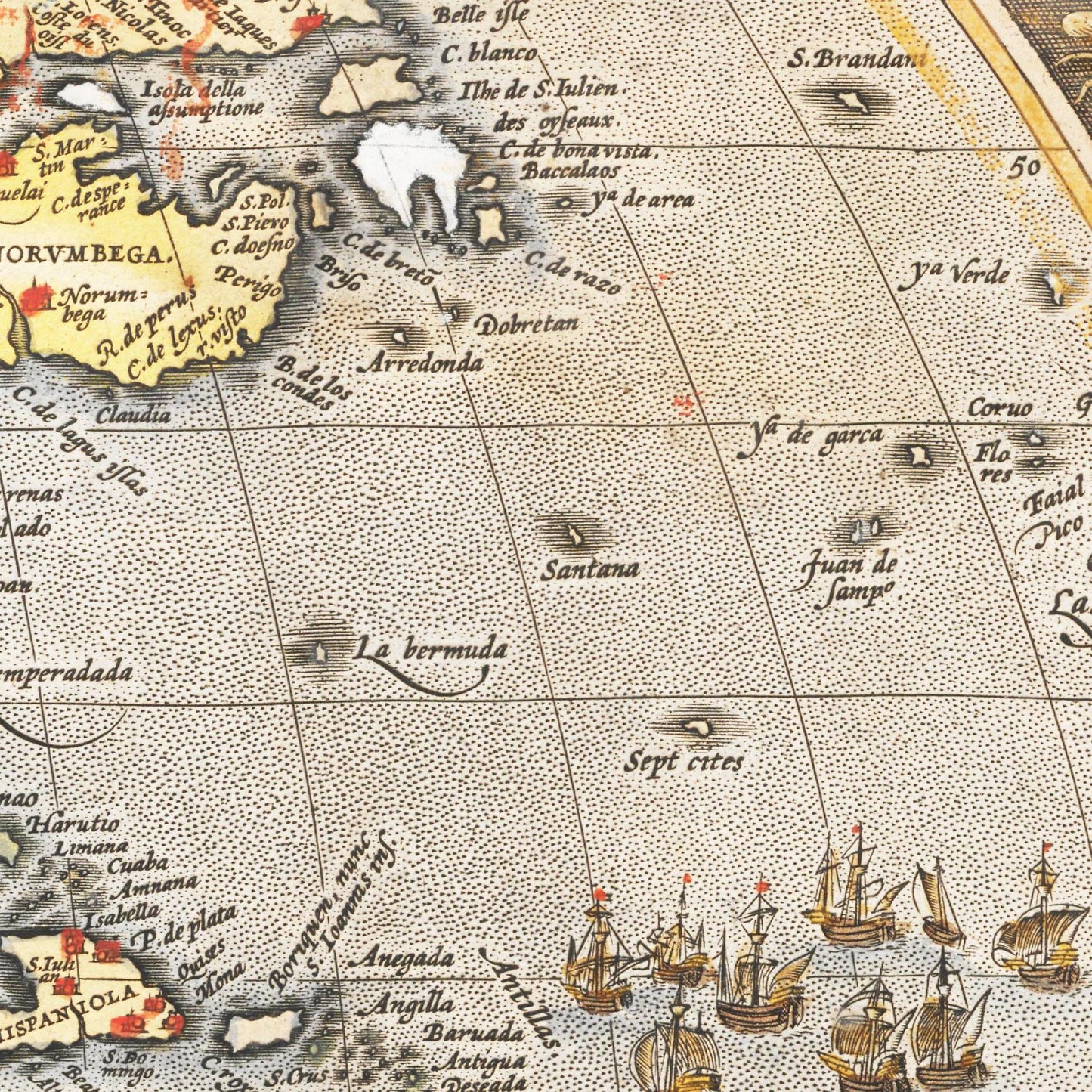 Historische Landkarte Amerika um 1609