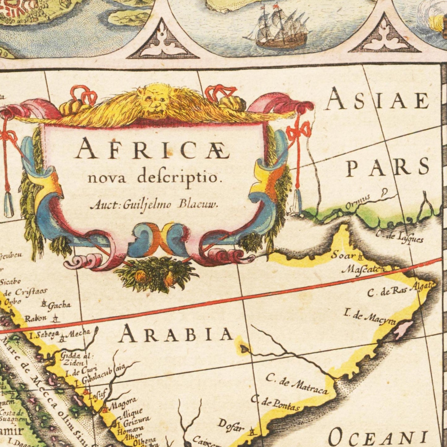 Historische Landkarte Afrika um 1635