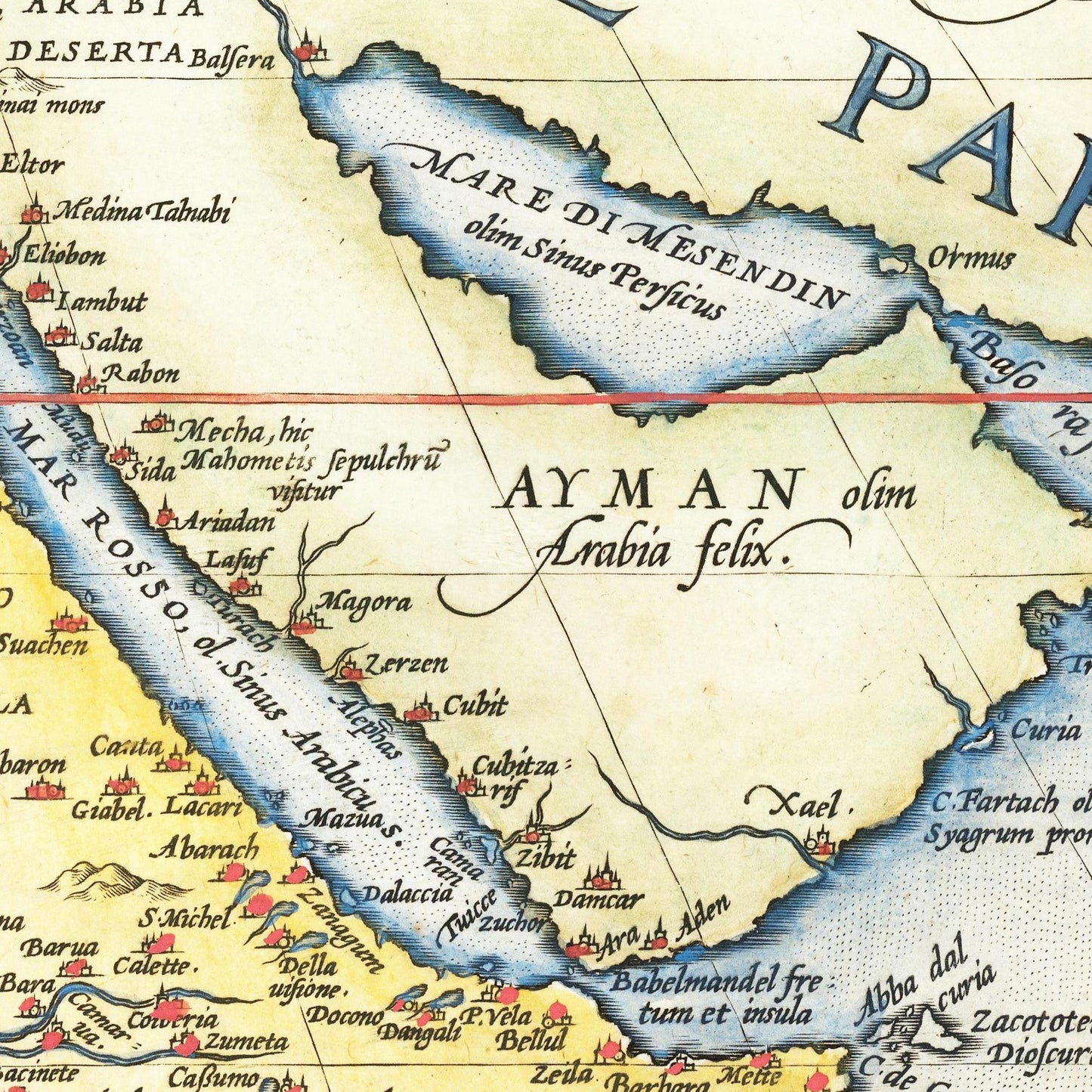 Historische Landkarte Afrika um 1570