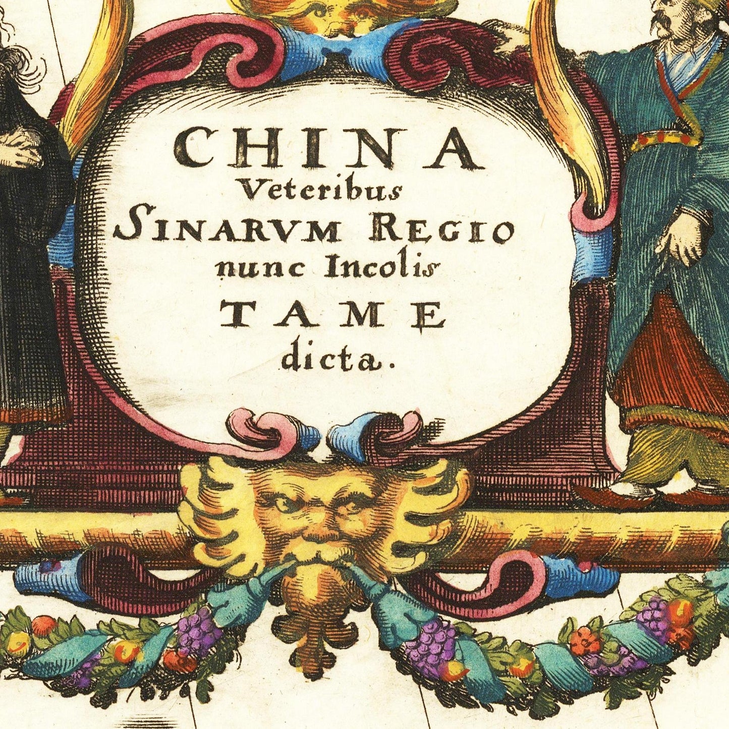 Historische Landkarte China um 1636