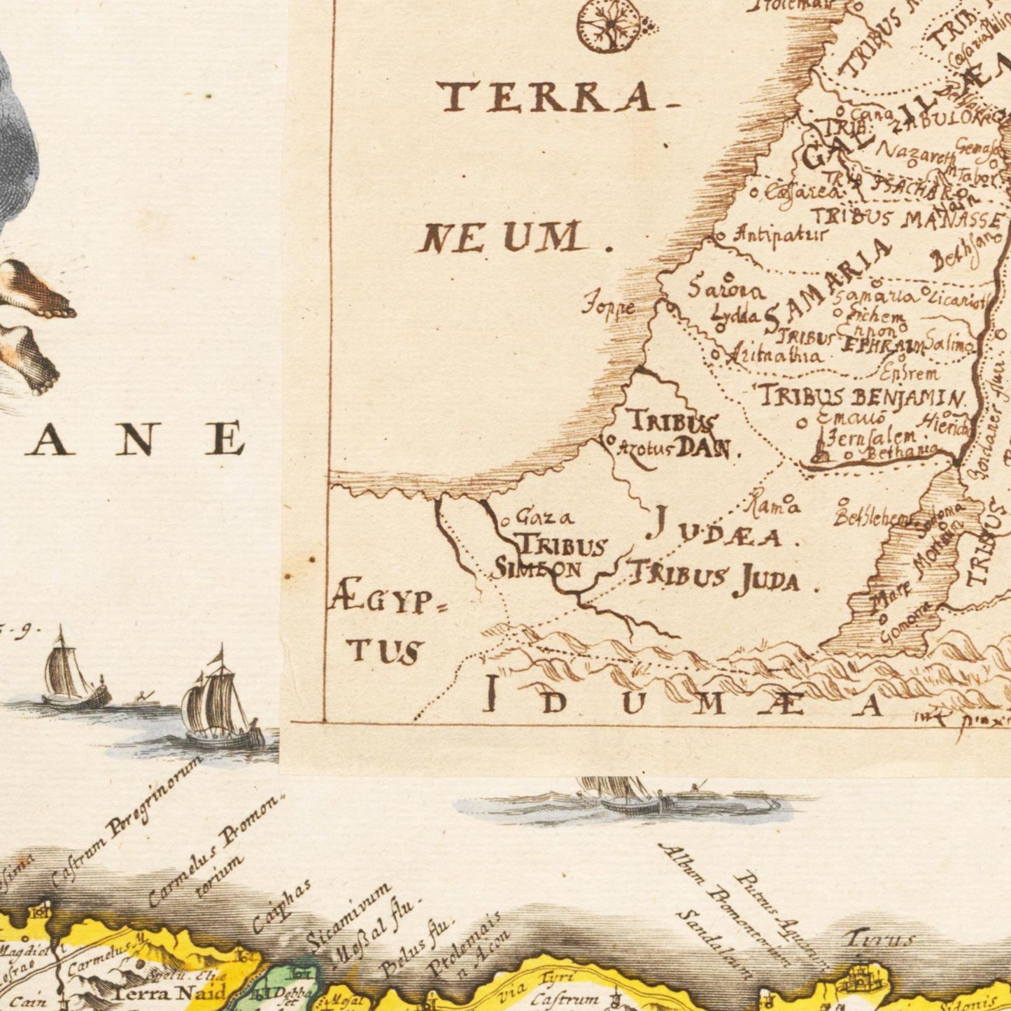 Historische Landkarte Heiliges Land um 1694