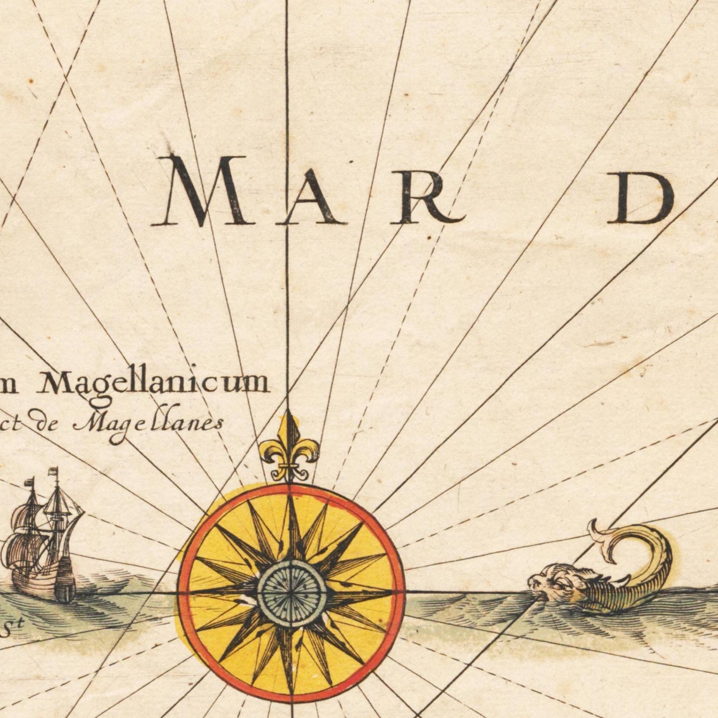 Historische Landkarte Kap Hoorn um 1635